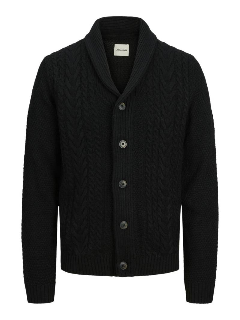 JACK&JONES - JJCRAIG KNIT SHAWL NECK CARDIGAN schwarz - Gr. - S von JACK&JONES