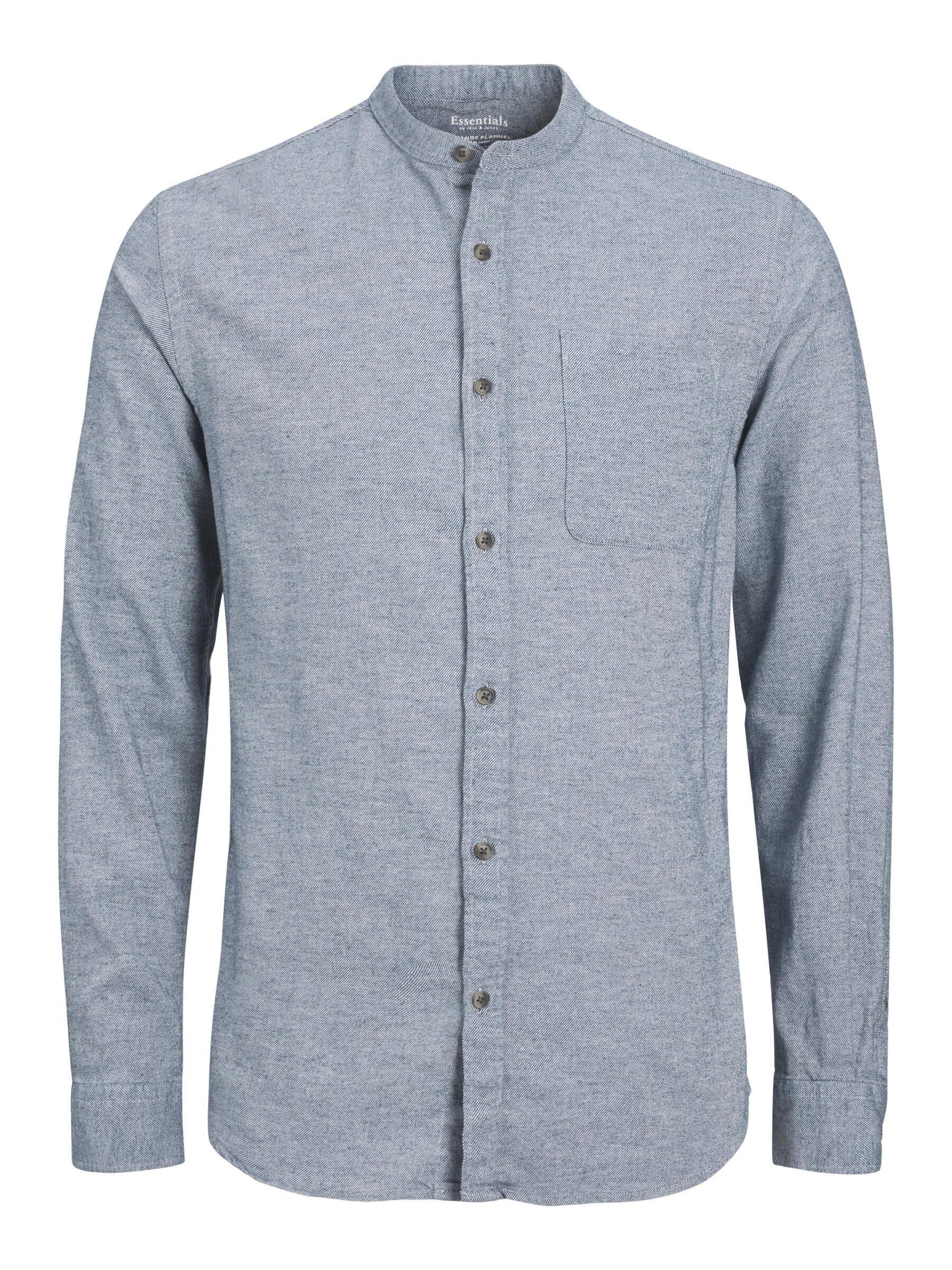 JACK&JONES - JJEBAND MELANGE SHIRT LS NOOS faded denim - Gr. - L von JACK&JONES