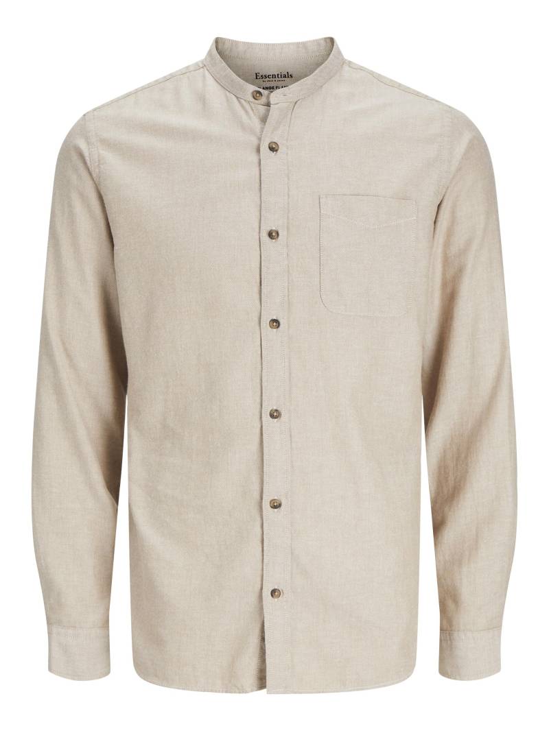 JACK&JONES - JJEBAND MELANGE SHIRT LS NOOS oatmeal - Gr. - XXS von JACK&JONES