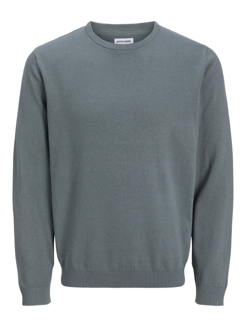 JACK&JONES - JJEBASIC KNIT CREW NECK NOOS stormy weather - Gr. - M von JACK&JONES