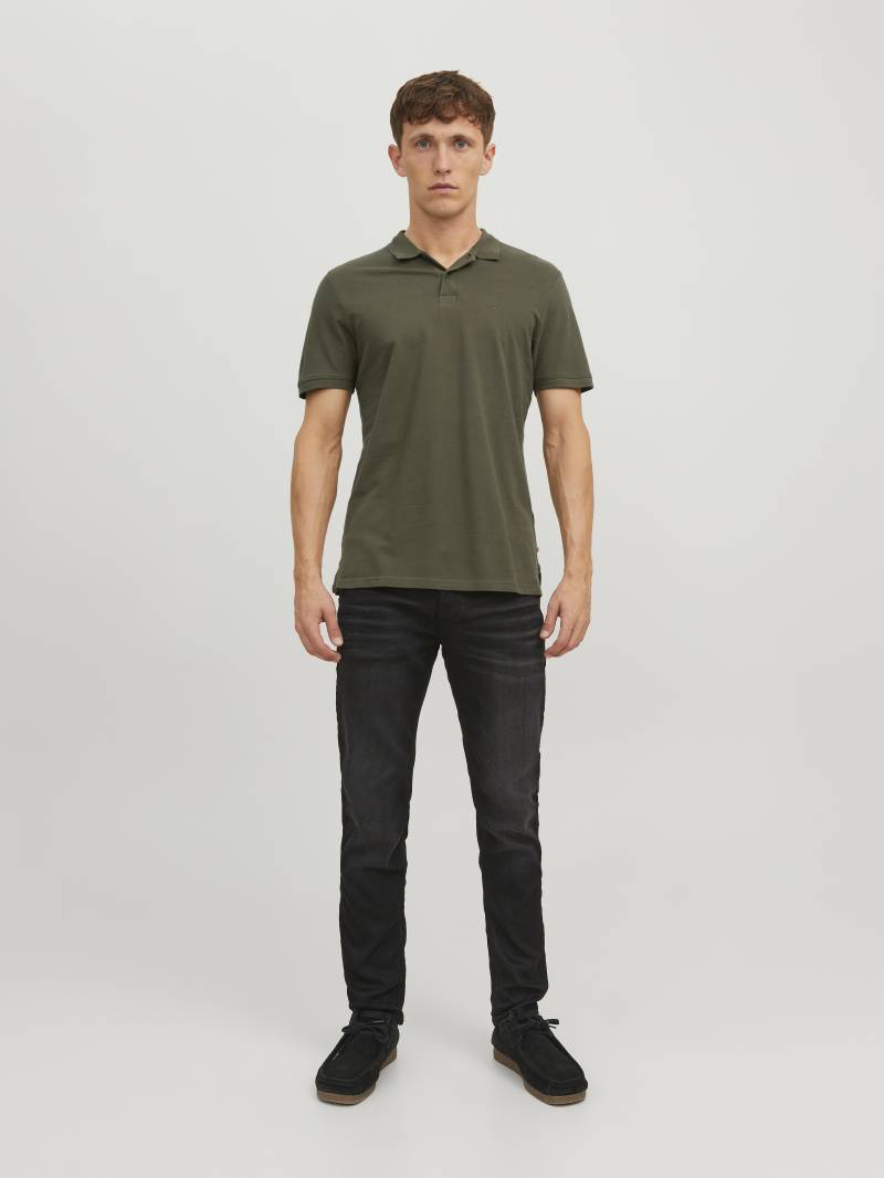 JACK&JONES - JJEBASIC POLO SS NOOS olive night - Gr. - XL von JACK&JONES