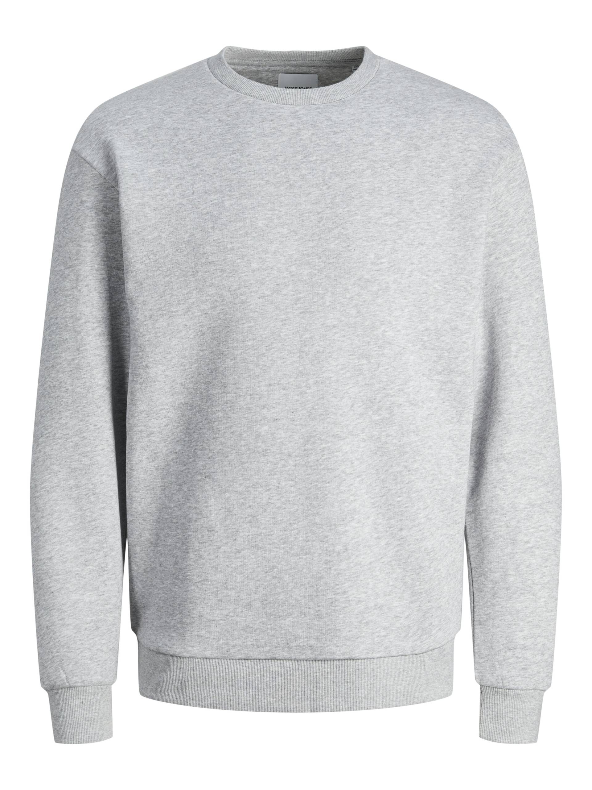 JACK&JONES - JJEBRADLEY SWEAT CREW NOOS light grey melange - Gr. - M von JACK&JONES