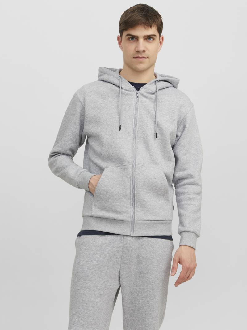 JACK&JONES - JJEBRADLEY SWEAT ZIP HOOD NOOS light grey melange - Gr. - XXL von JACK&JONES