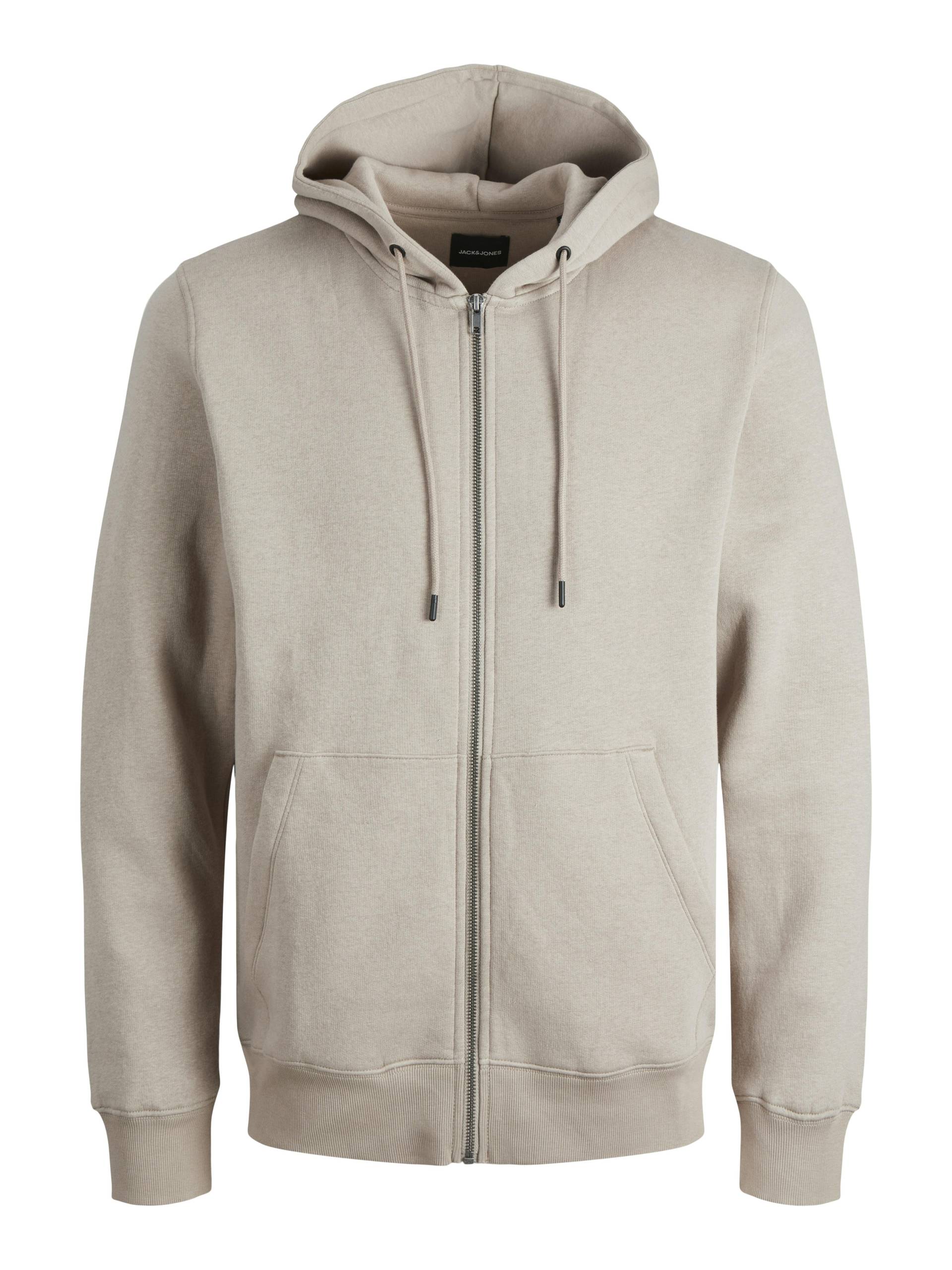 JACK&JONES - JJEBRADLEY SWEAT ZIP HOOD NOOS moonbeam - Gr. - S von JACK&JONES