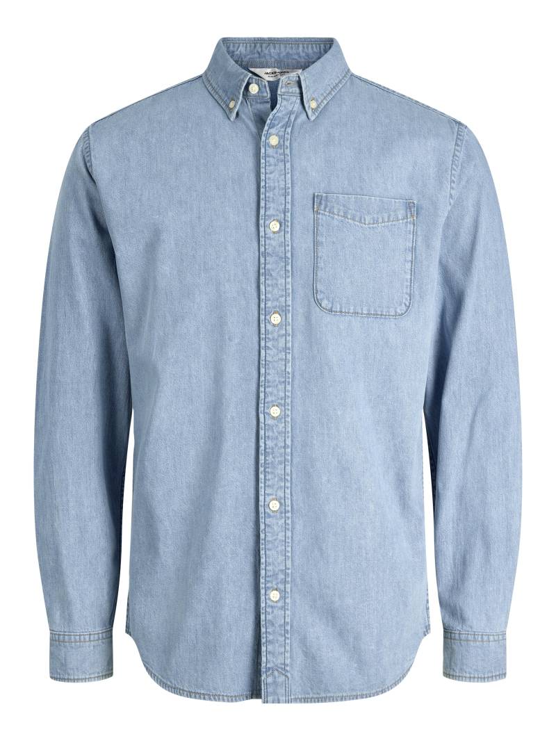 JACK&JONES - JJEBROOK JJOXFORD SHIRT AKM 990 NOOS blue denim - Gr. - M von JACK&JONES