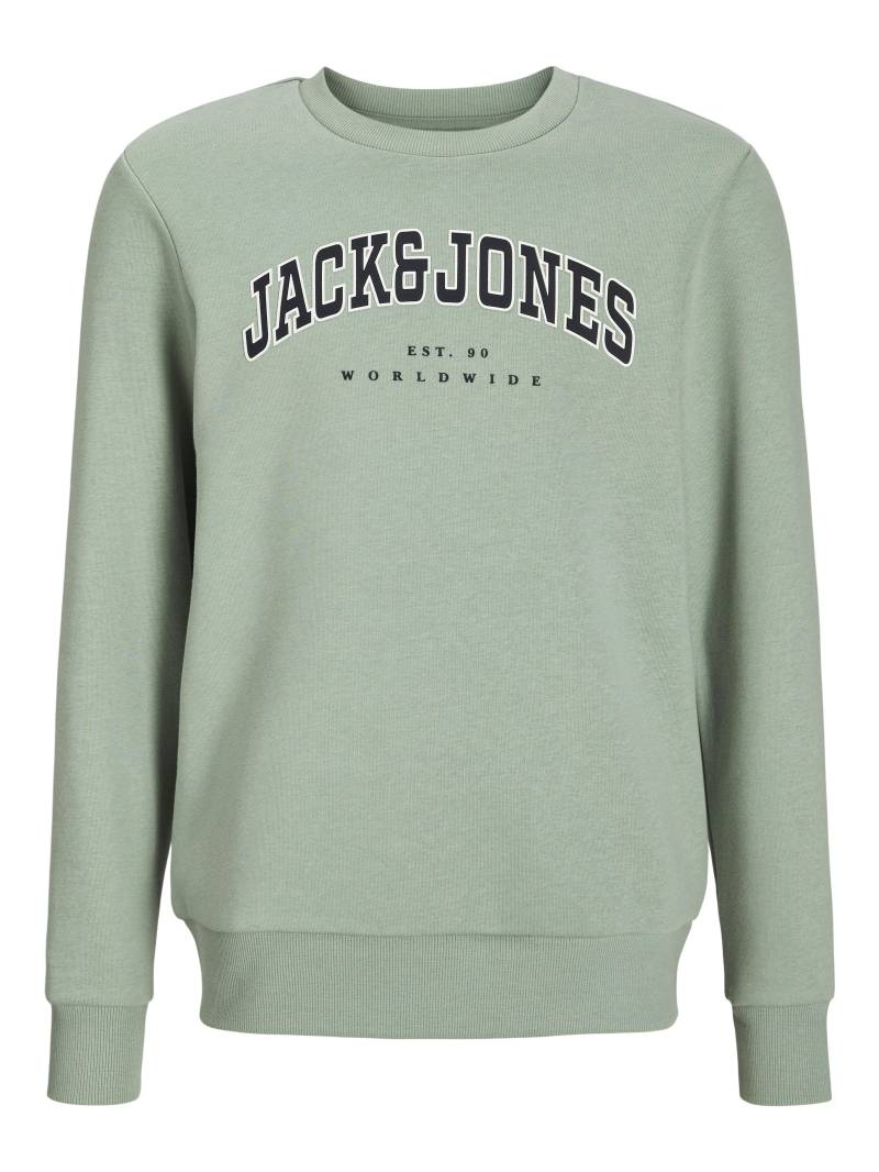 JACK&JONES - JJECALEB VARSITY SWEAT CREW NOOS MNI iceberg green - Gr. - 116 von JACK&JONES
