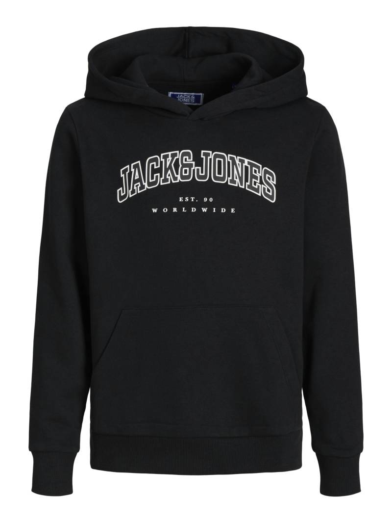 JACK&JONES - JJECALEB VARSITY SWEAT HOOD NOOS JNR black - Gr. - 152 von JACK&JONES