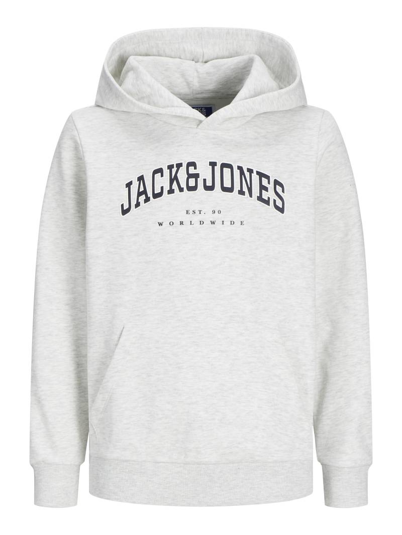JACK&JONES - JJECALEB VARSITY SWEAT HOOD NOOS JNR white melange - Gr. - 164 von JACK&JONES