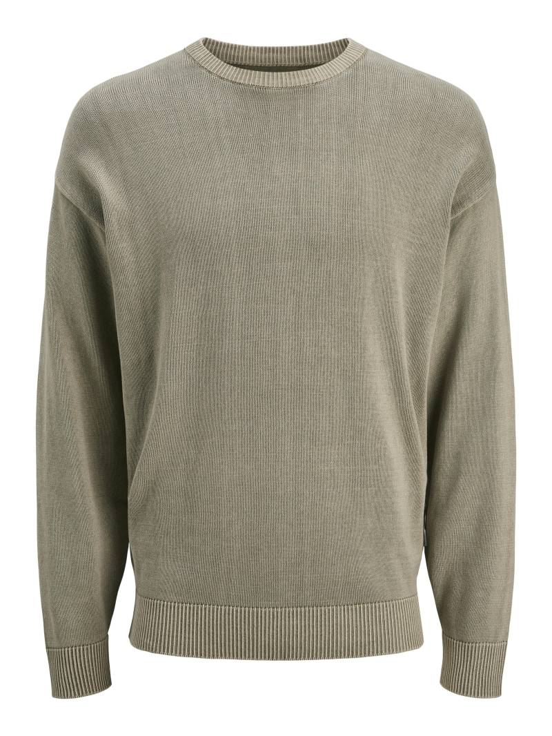 JACK&JONES - JJECHARGE FADED KNIT CREW NECK SN silver sage - Gr. - S von JACK&JONES