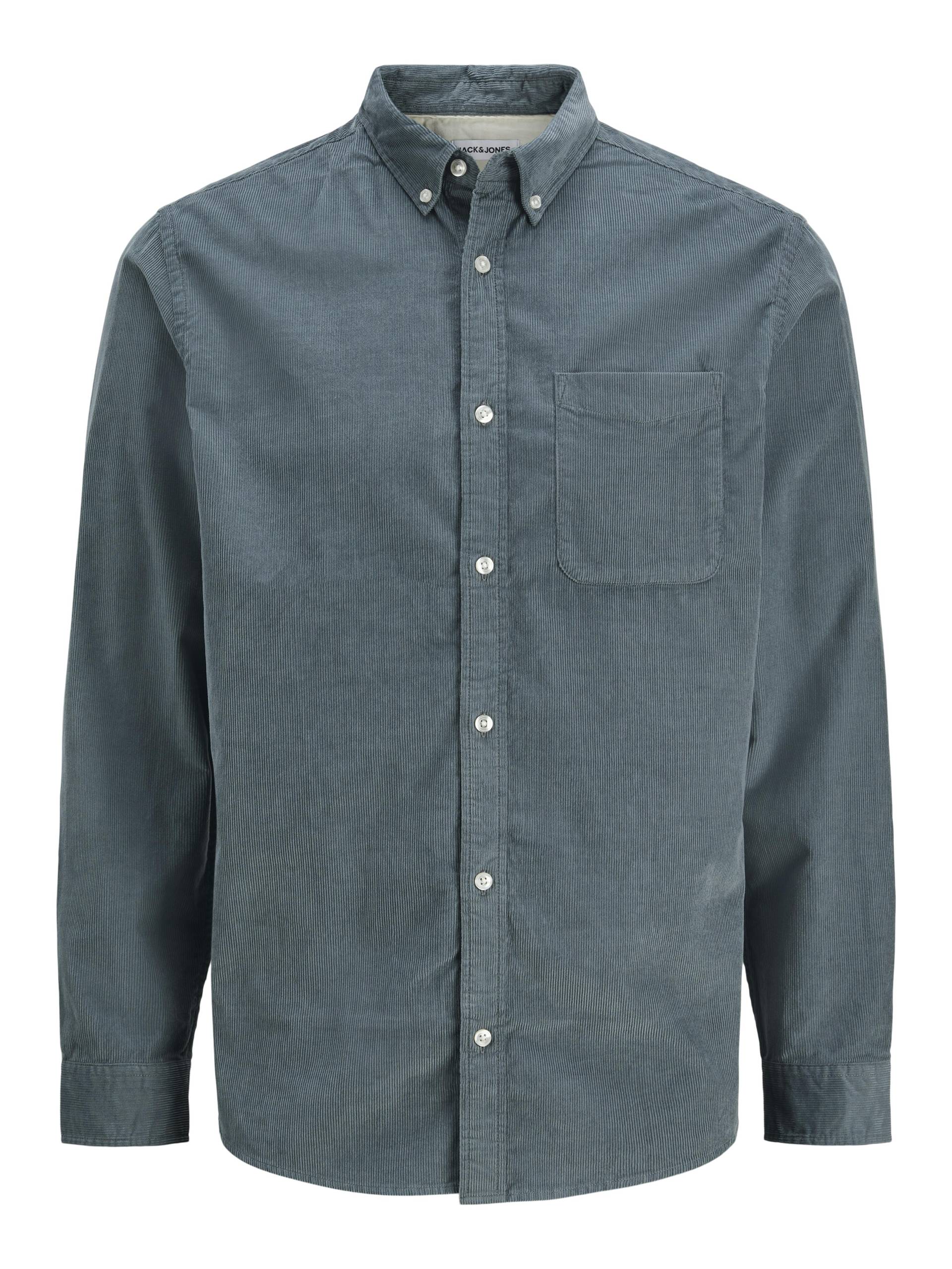 JACK&JONES - JJECLASSIC CORD SHIRT L/S SN stormy weather - Gr. - L von JACK&JONES