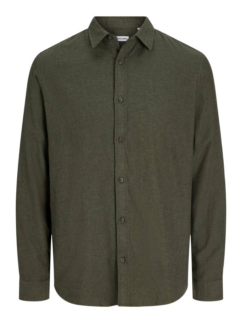 JACK&JONES - JJECLASSIC MELANGE SHIRT L/S NOOS rosin - Gr. - S von JACK&JONES