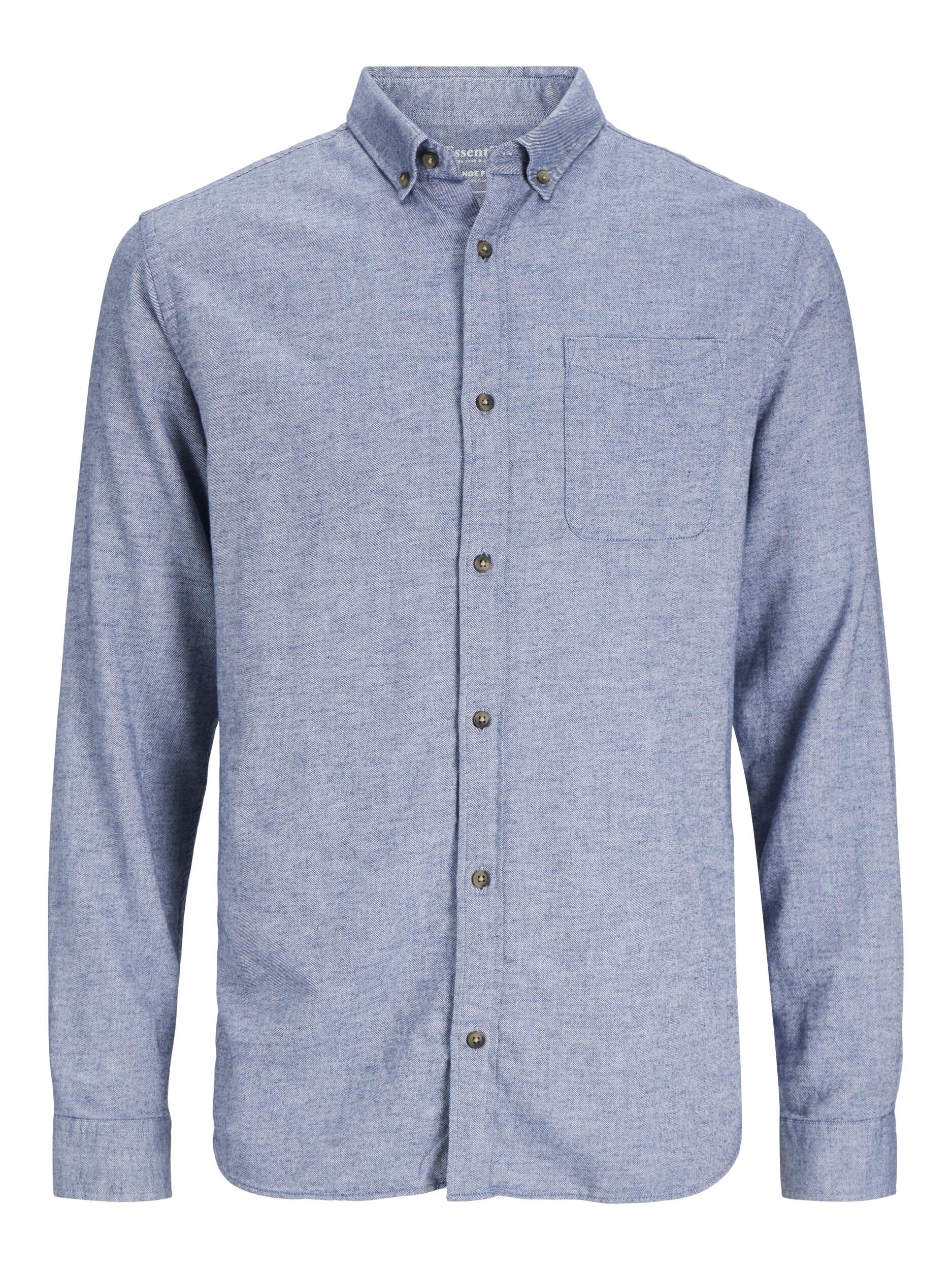 JACK&JONES - JJECLASSIC MELANGE SHIRT LS NOOS faded denim - Gr. - XXS von JACK&JONES