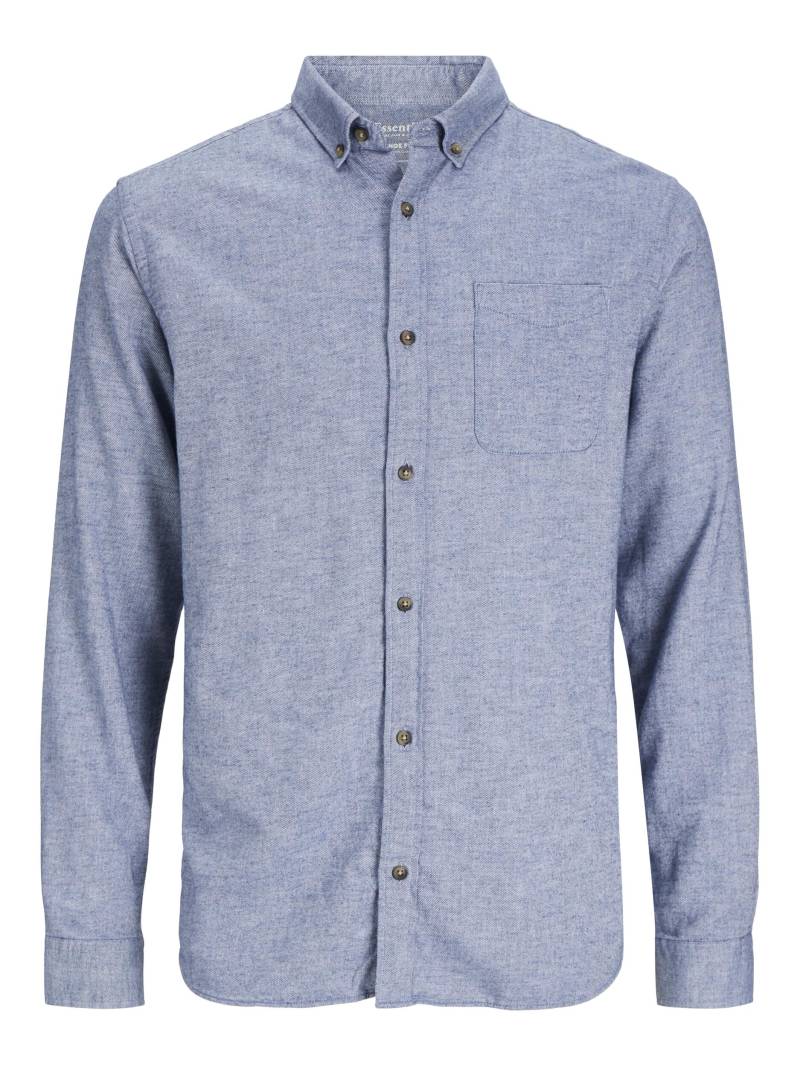 JACK&JONES - JJECLASSIC MELANGE SHIRT LS NOOS faded denim - Gr. - XXS von JACK&JONES