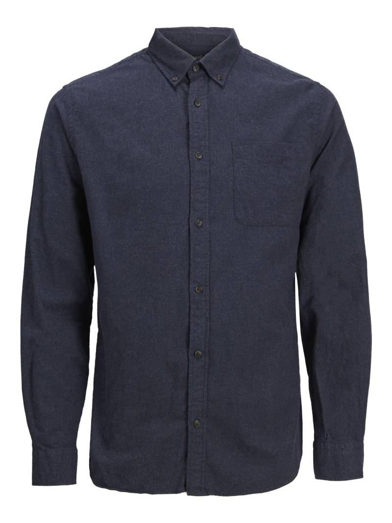 JACK&JONES - JJECLASSIC MELANGE SHIRT LS NOOS navy blazer - Gr. - L von JACK&JONES
