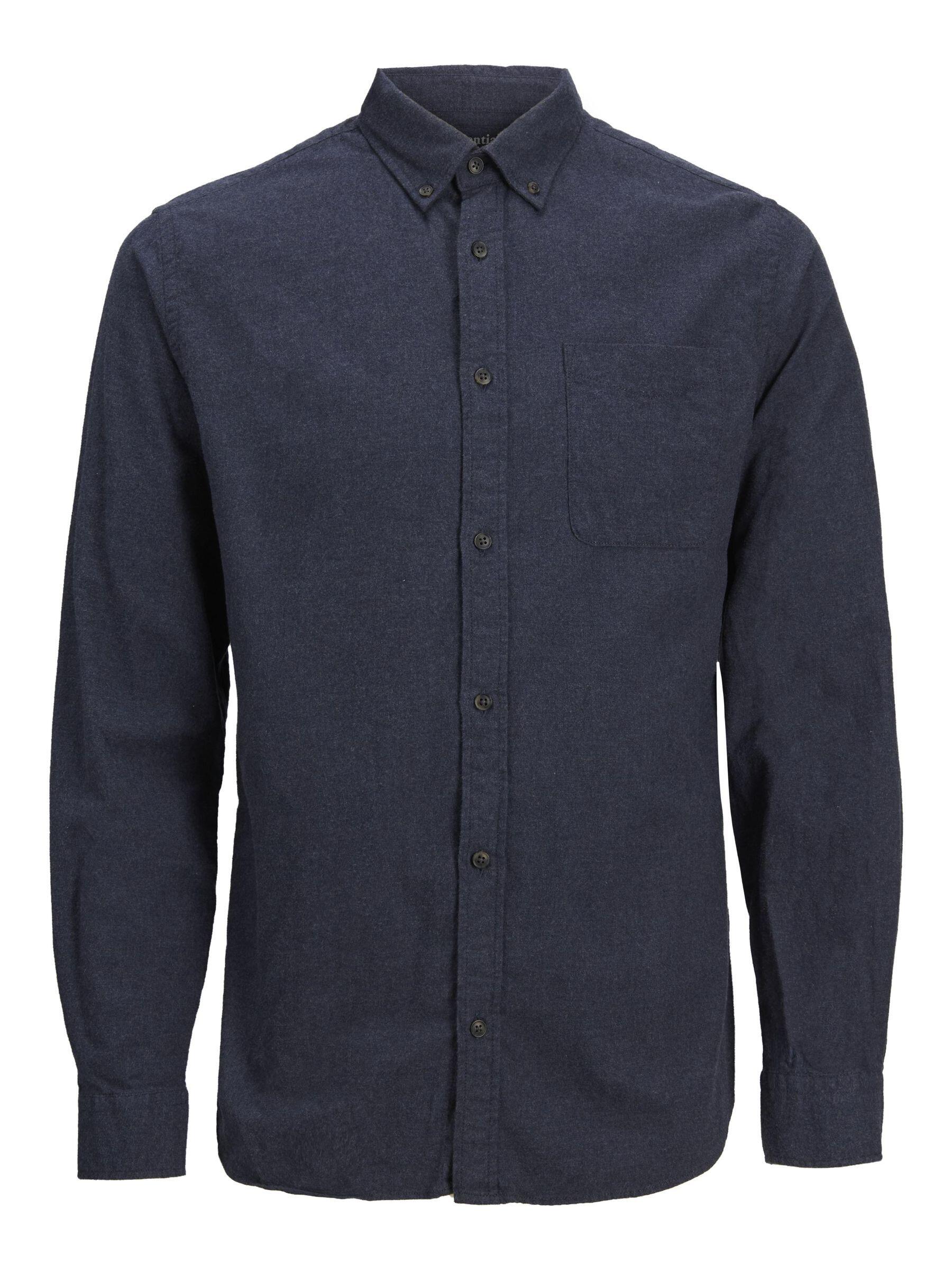 JACK&JONES - JJECLASSIC MELANGE SHIRT LS NOOS navy blazer - Gr. - M von JACK&JONES