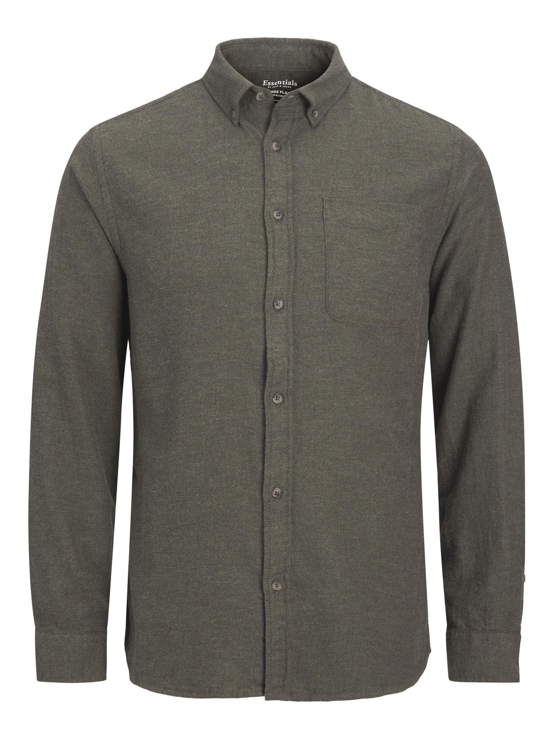 JACK&JONES - JJECLASSIC MELANGE SHIRT LS NOOS rosin - Gr. - M von JACK&JONES