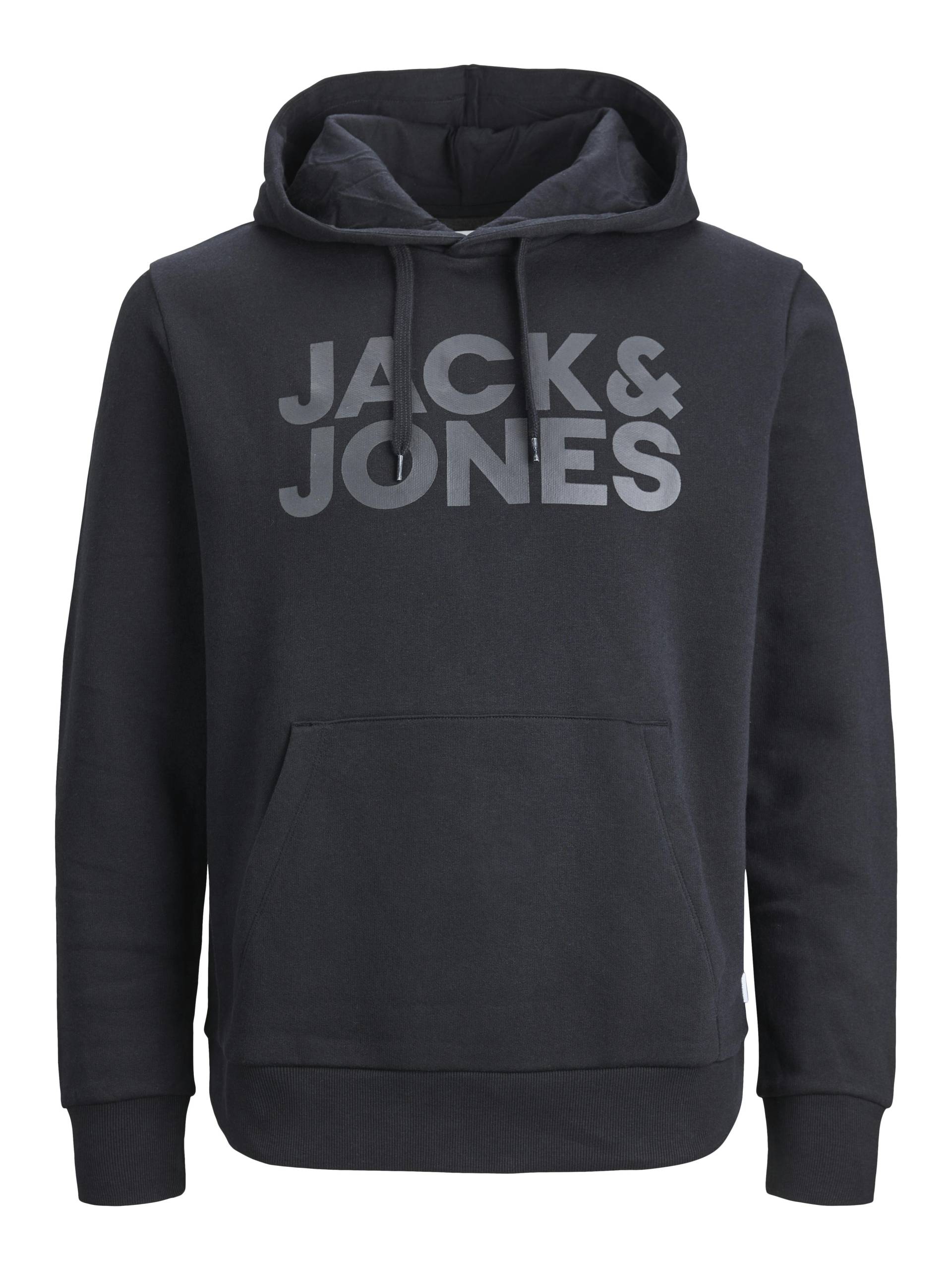 JACK&JONES - JJECORP LOGO SWEAT HOOD NOOS black - Gr. - XXL von JACK&JONES