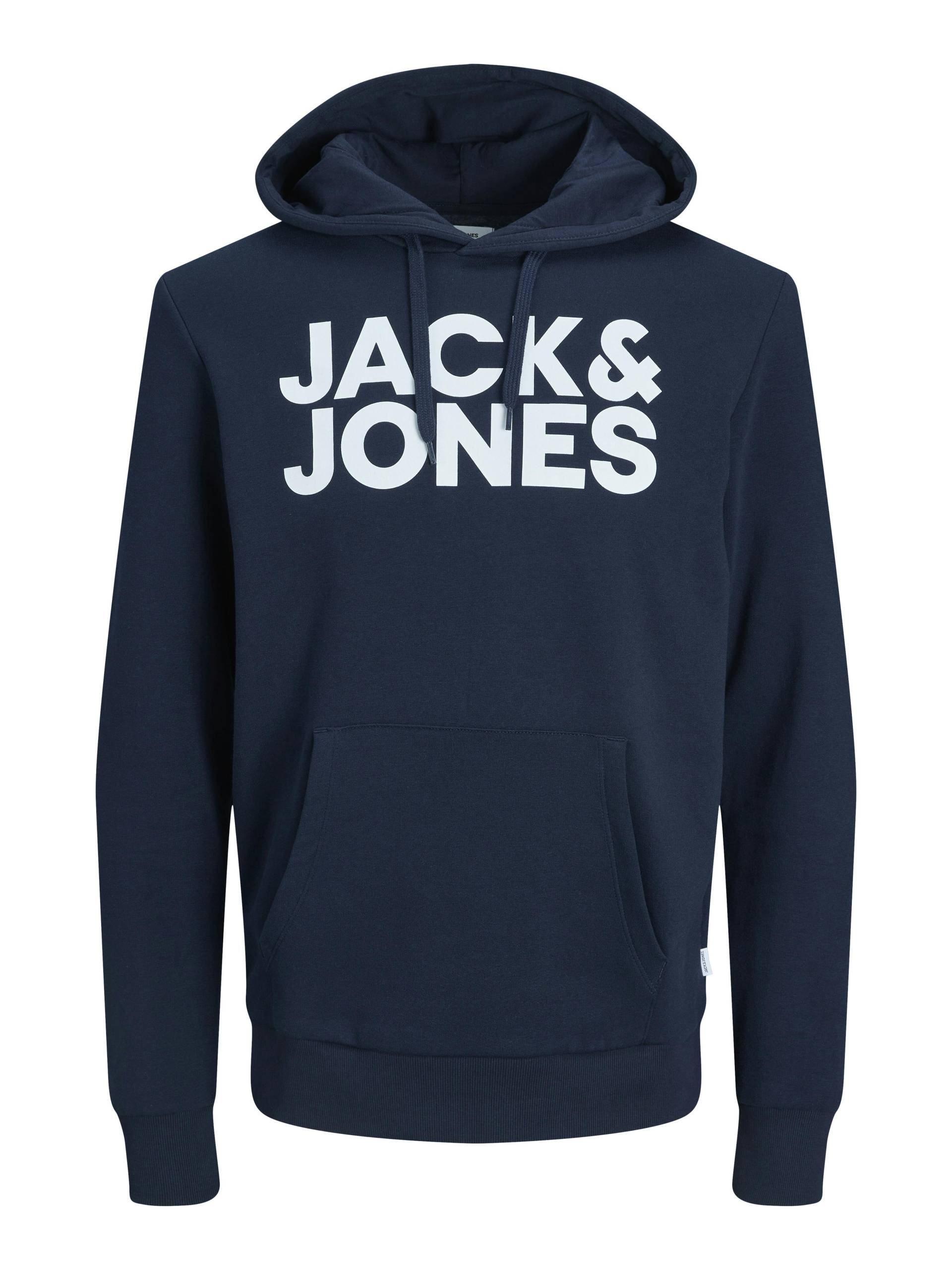 JACK&JONES - JJECORP LOGO SWEAT HOOD NOOS navy blazer - Gr. - XL von JACK&JONES