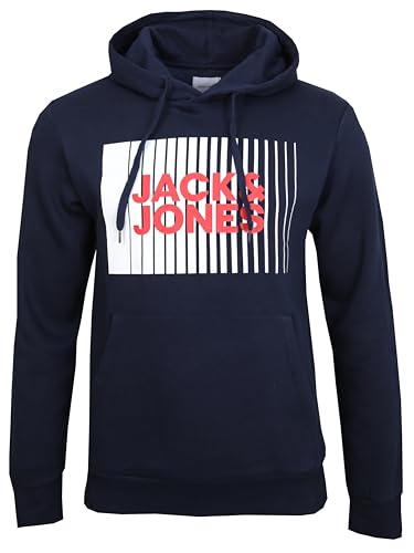JACK & JONES JJECORP Logo Sweat Hood Play 24 Navy Blazer, M von JACK & JONES