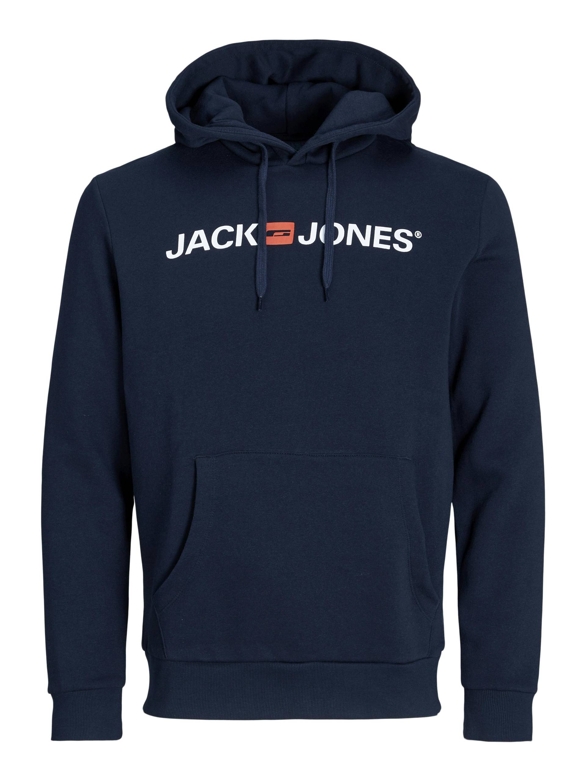 JACK&JONES - JJECORP OLD LOGO SWEAT HOOD NOOS navy blazer - Gr. - L von JACK&JONES