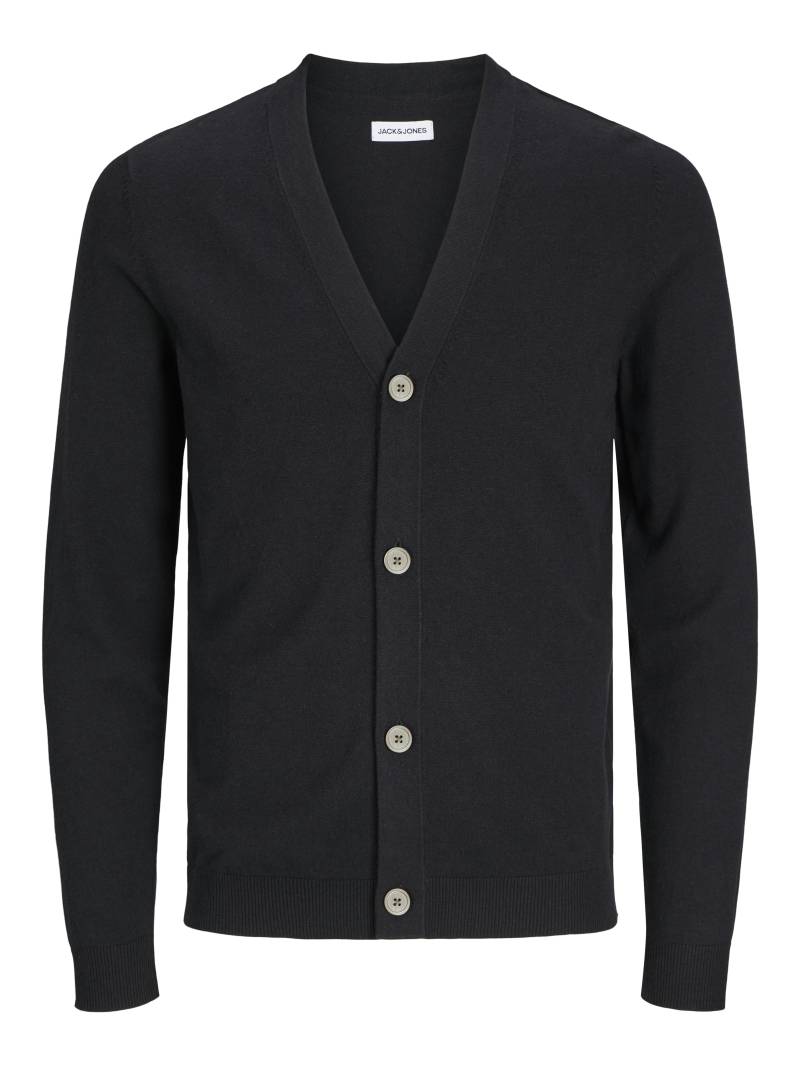 JACK&JONES - JJEEMIL KNIT BUTTON CARDIGAN NOOS black - Gr. - XL von JACK&JONES