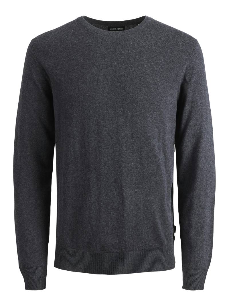 JACK&JONES - JJEEMIL KNIT CREW NECK NOOS dark grey melange - Gr. - XS von JACK&JONES