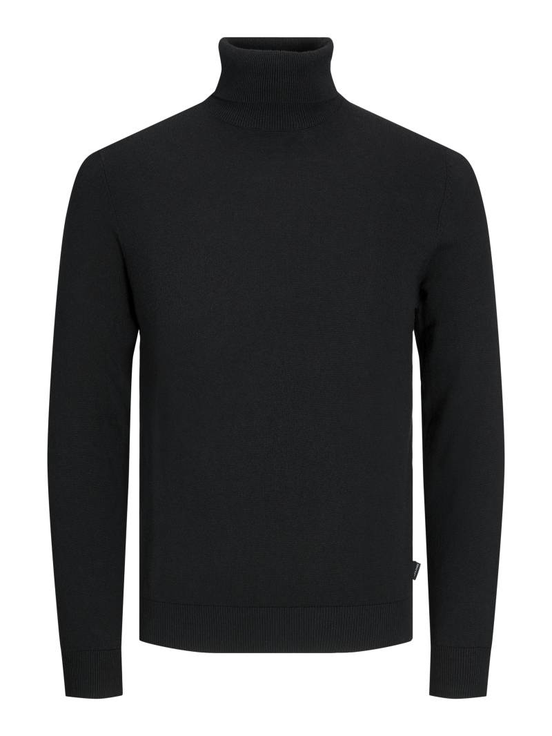 JACK&JONES - JJEEMIL KNIT ROLL NECK NOOS black - Gr. - L von JACK&JONES