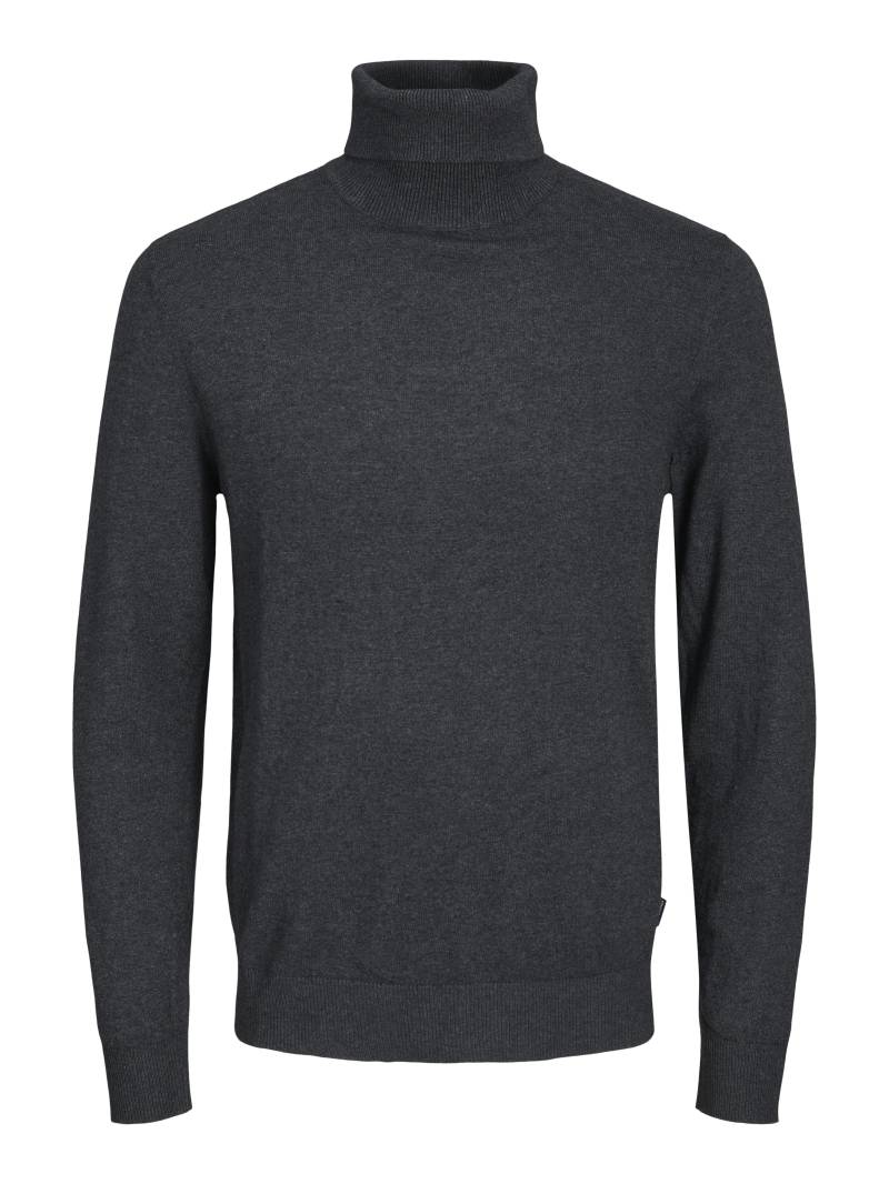 JACK&JONES - JJEEMIL KNIT ROLL NECK NOOS dark grey melange - Gr. - XXL von JACK&JONES