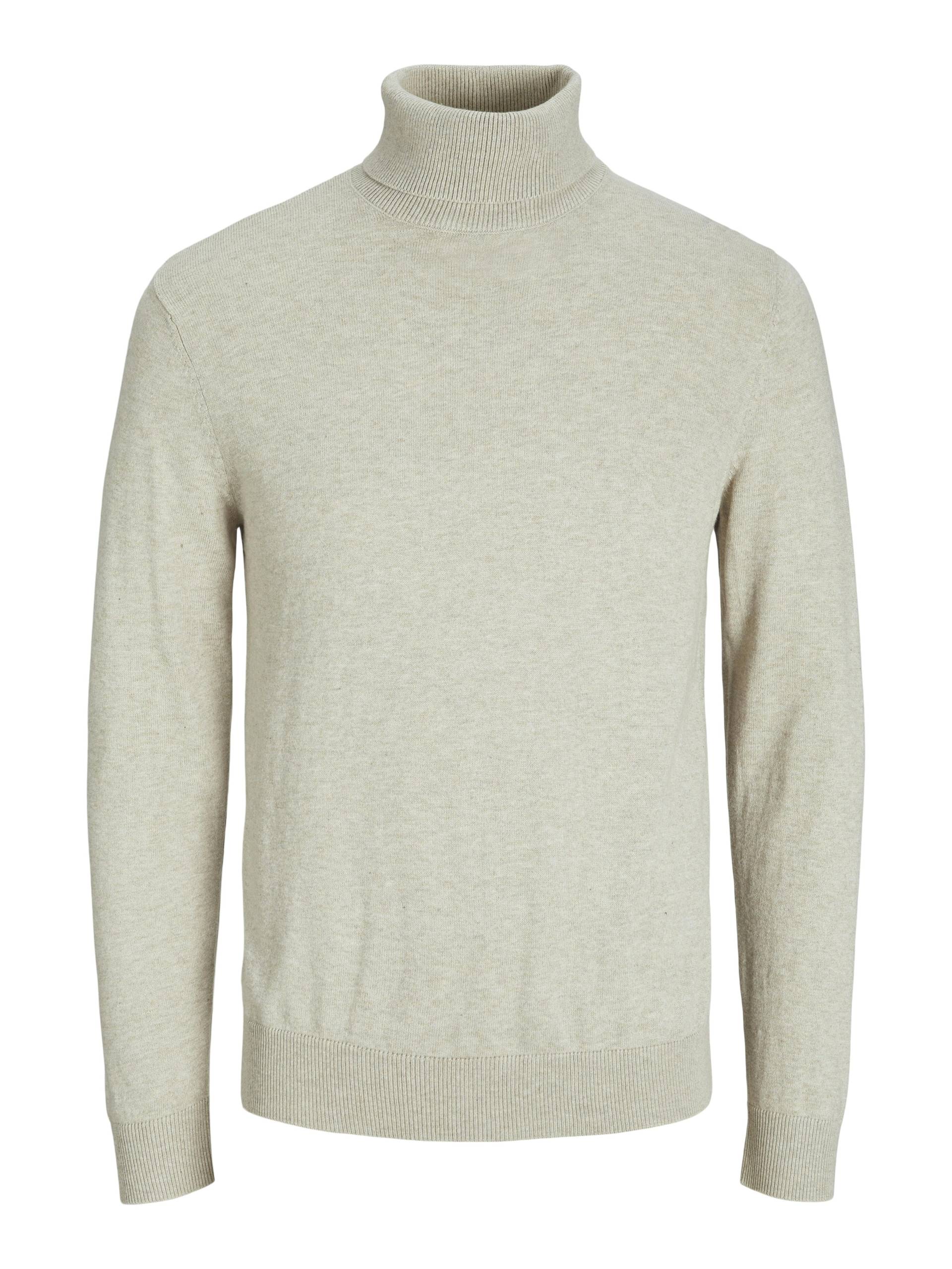 JACK&JONES - JJEEMIL KNIT ROLL NECK NOOS oatmeal - Gr. - L von JACK&JONES