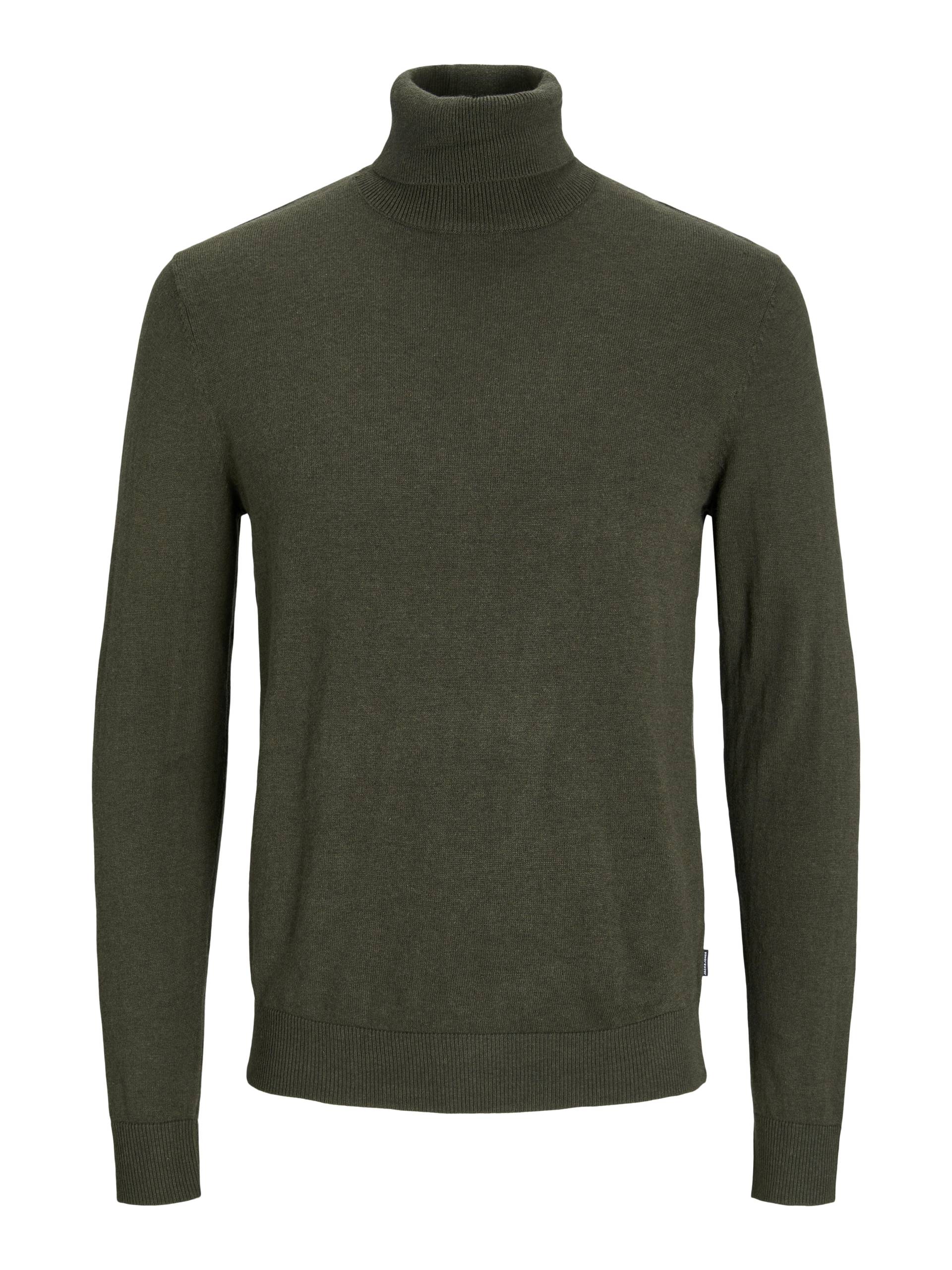 JACK&JONES - JJEEMIL KNIT ROLL NECK NOOS olive night - Gr. - L von JACK&JONES