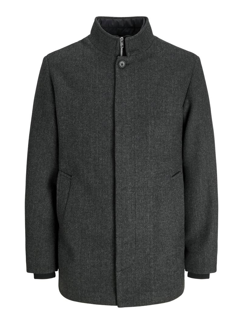 JACK&JONES - JJEHARRISON WOOL BLEND JACKET SN dark grey melange - Gr. - XXL von JACK&JONES