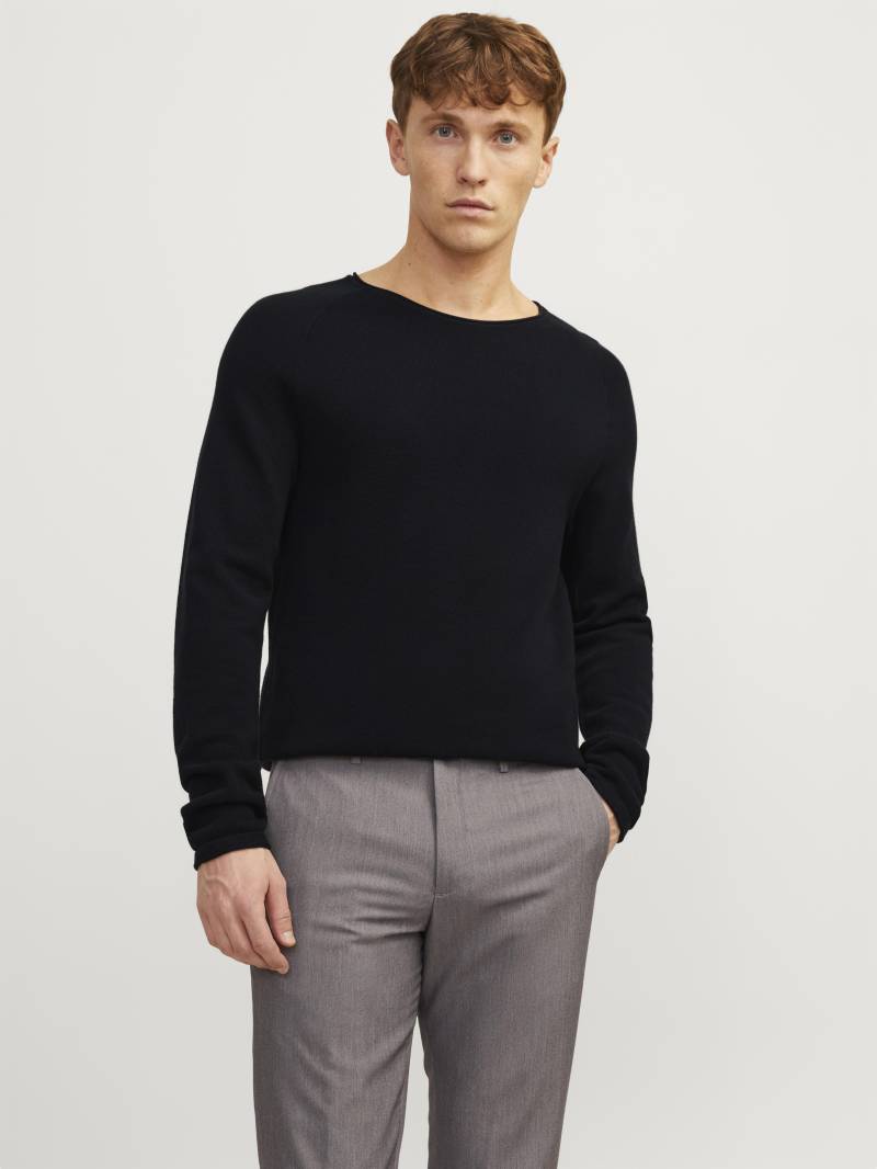JACK&JONES - JJEHILL KNIT CREW NECK NOOS black - Gr. - XL von JACK&JONES