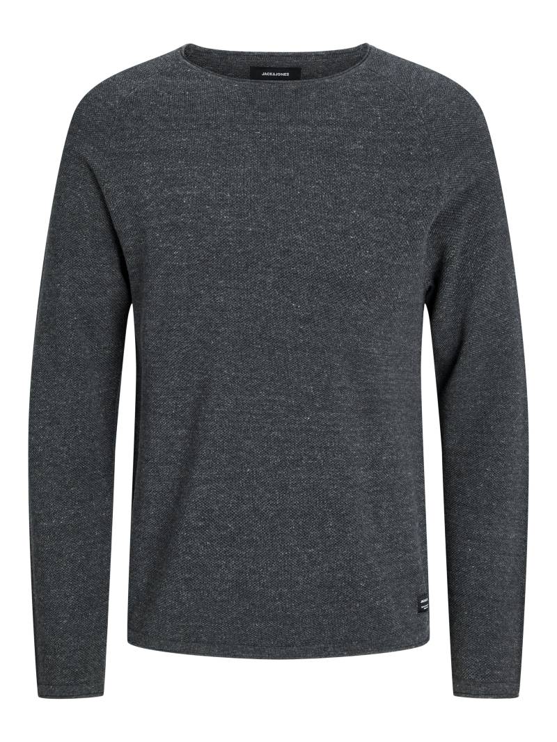 JACK&JONES - JJEHILL KNIT CREW NECK NOOS dark grey melange - Gr. - XXL von JACK&JONES