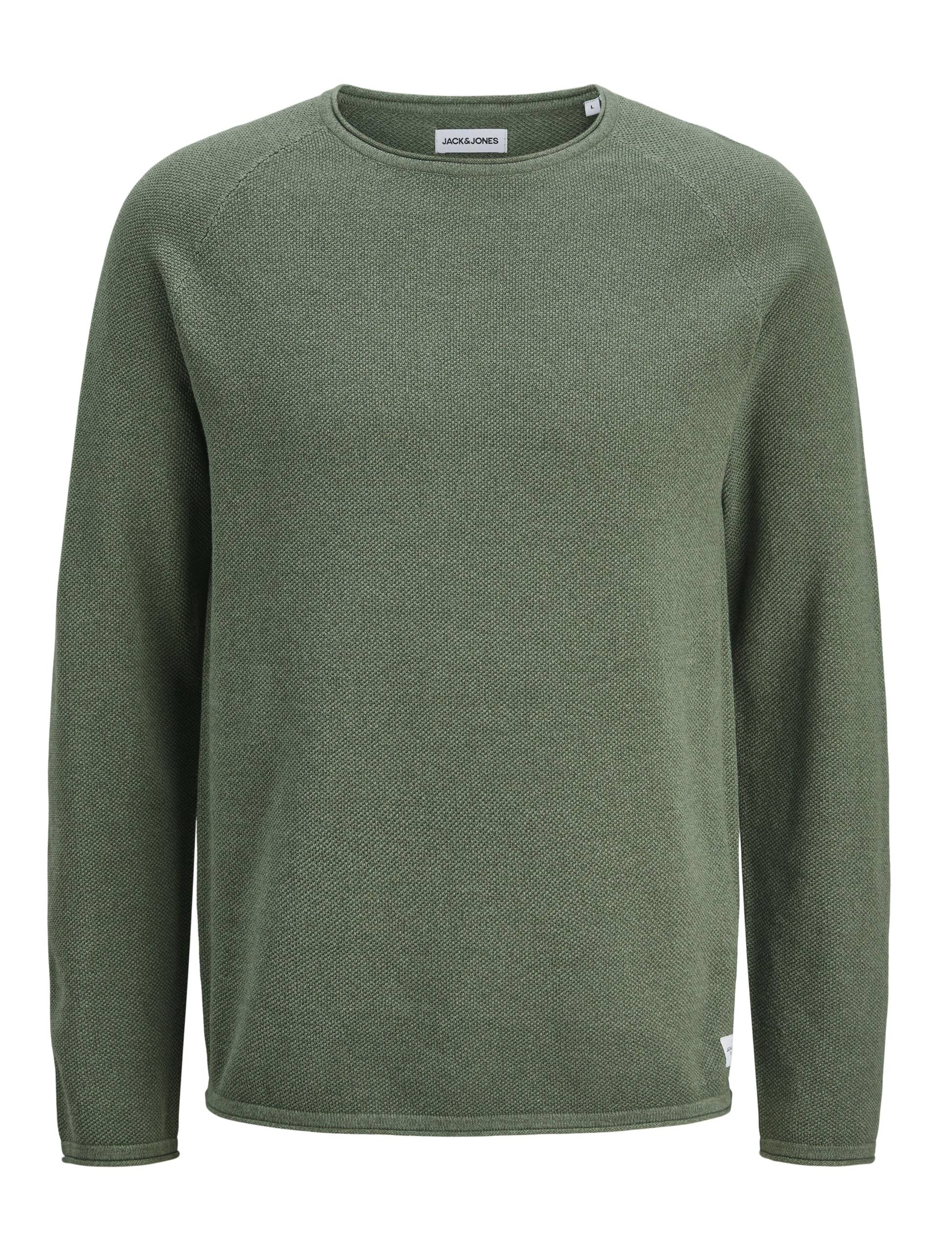 JACK&JONES - JJEHILL KNIT CREW NECK NOOS laurel wreath - Gr. - XXL von JACK&JONES