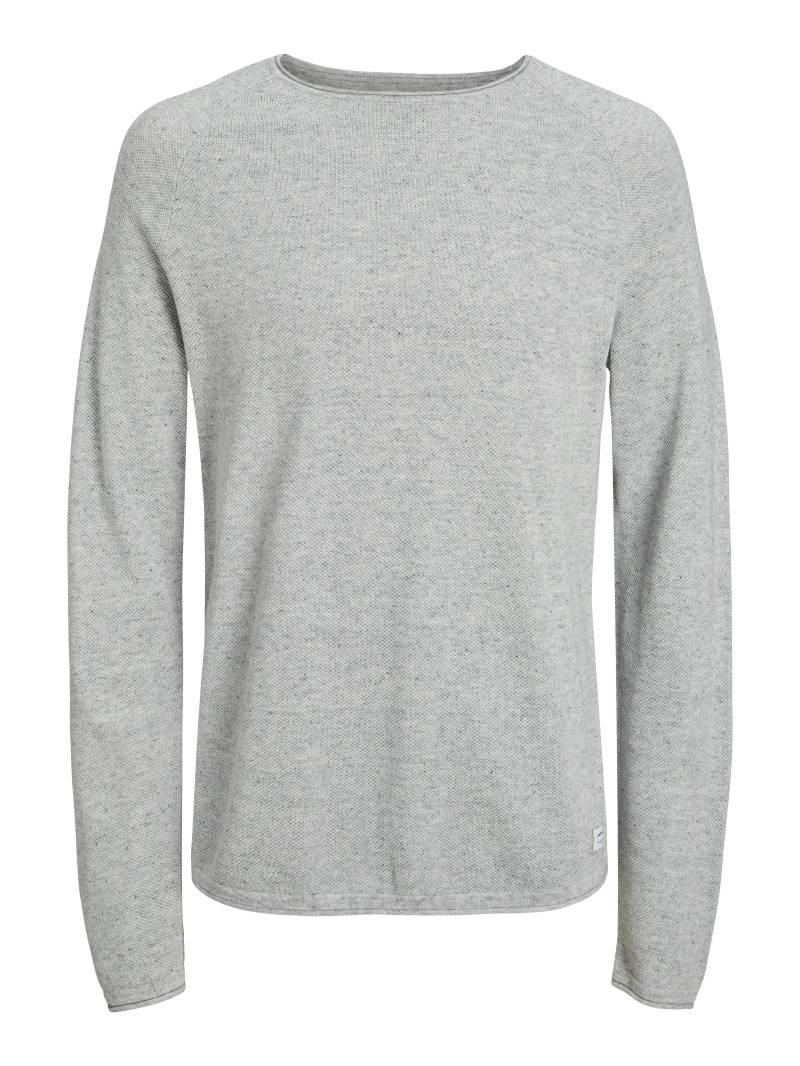 JACK&JONES - JJEHILL KNIT CREW NECK NOOS light grey melange - Gr. - XL von JACK&JONES