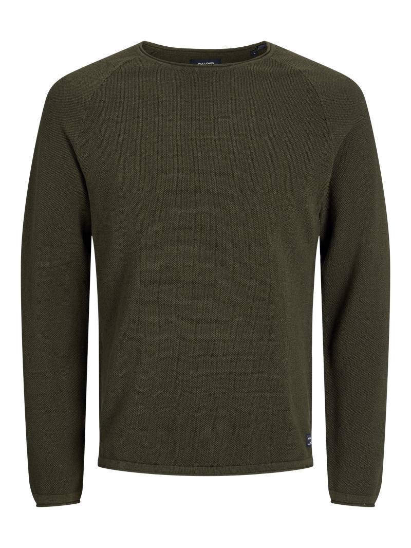 JACK&JONES - JJEHILL KNIT CREW NECK NOOS olive night - Gr. - L von JACK&JONES