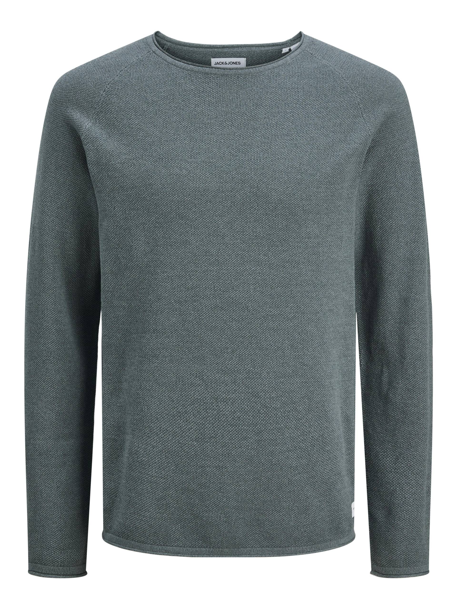 JACK&JONES - JJEHILL KNIT CREW NECK NOOS stormy weather - Gr. - M von JACK&JONES