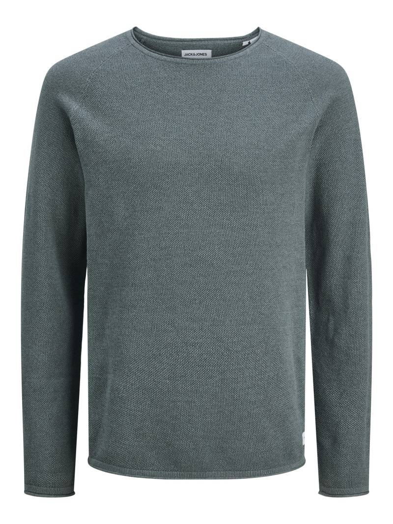 JACK&JONES - JJEHILL KNIT CREW NECK NOOS stormy weather - Gr. - M von JACK&JONES