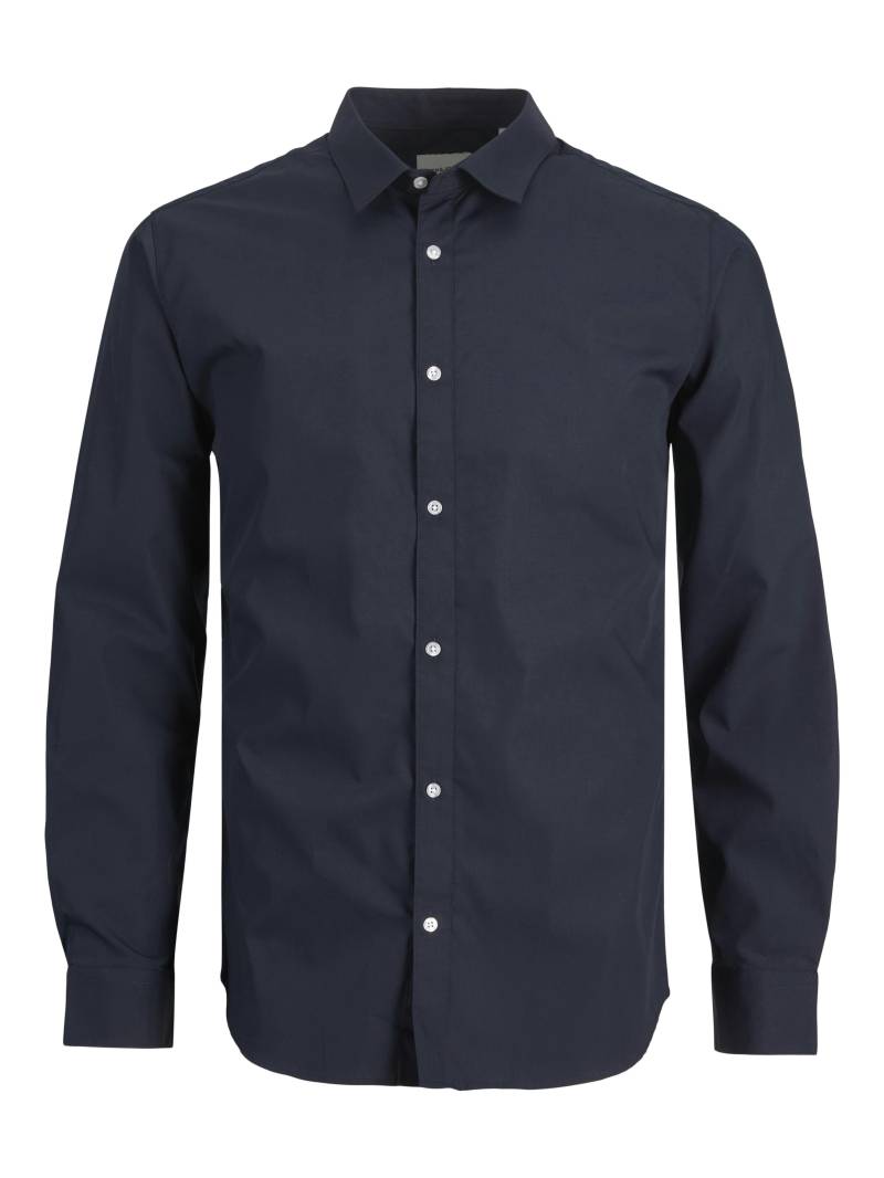 JACK&JONES - JJEJOE SHIRT LS PLAIN NOOS navy blazer - Gr. - XL von JACK&JONES