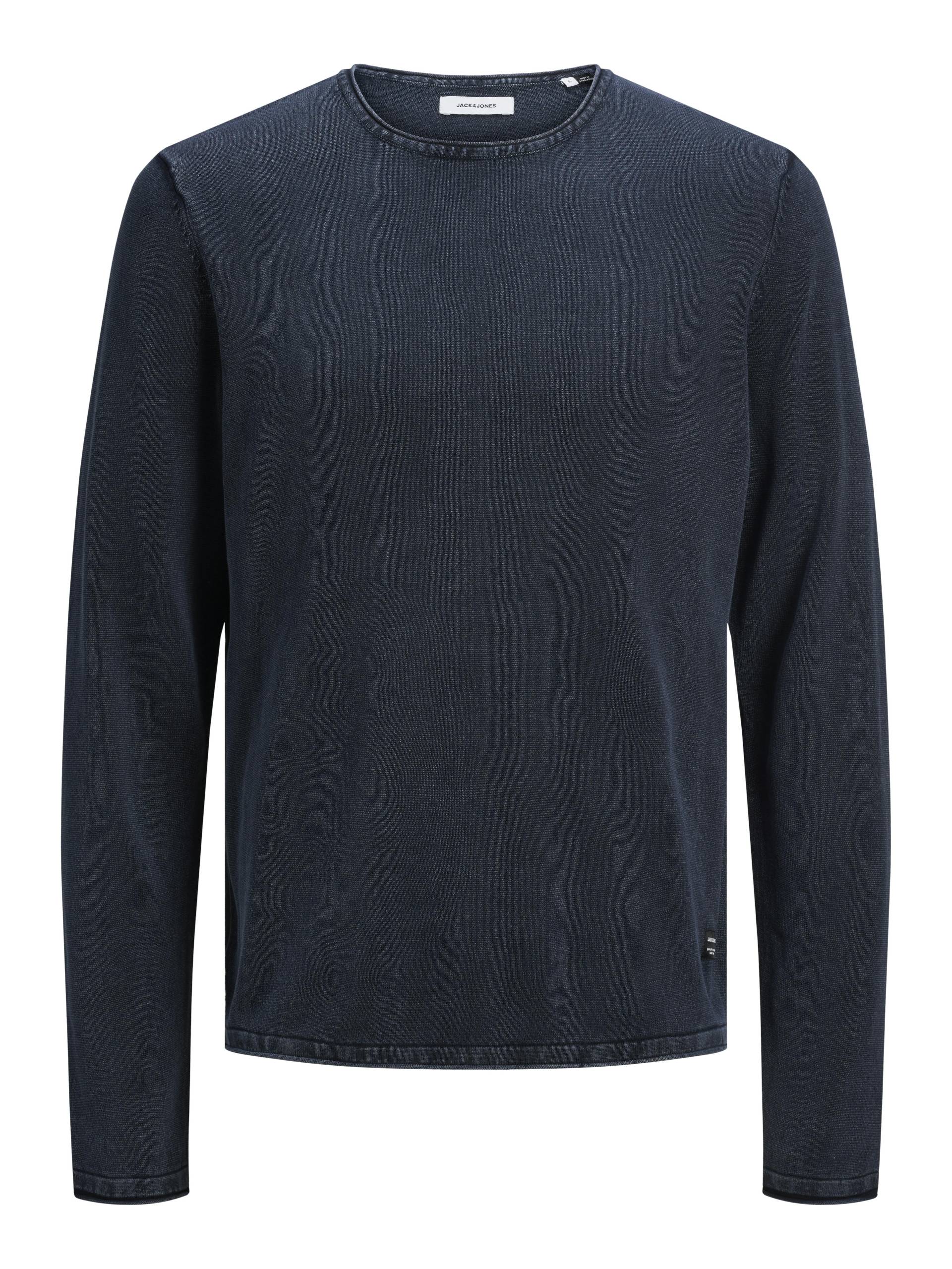 JACK&JONES - JJELEO KNIT CREW NECK NOOS navy blazer - Gr. - L von JACK&JONES