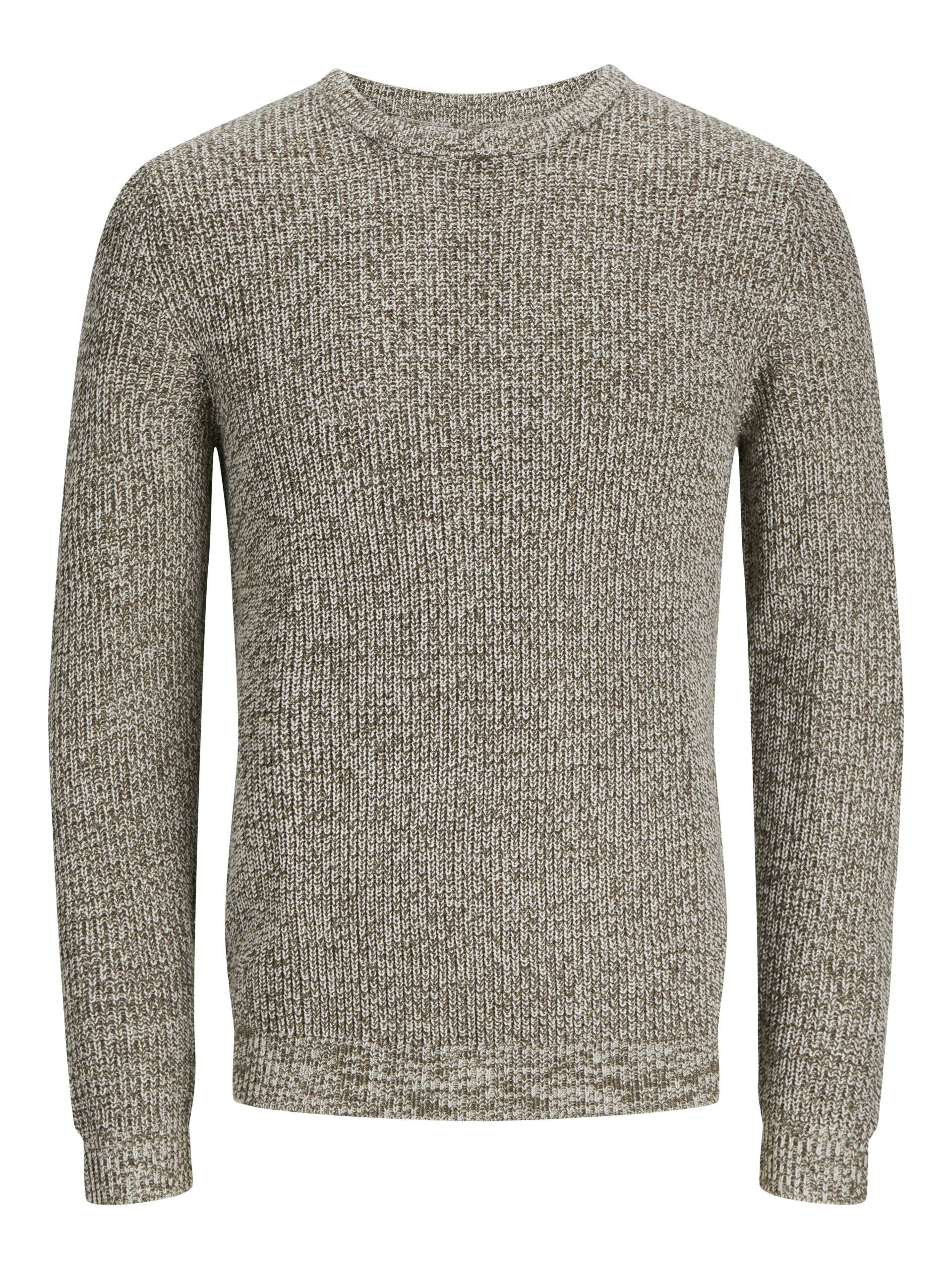 JACK&JONES - JJELEWIS KNIT CREW NECK SN moonbeam - Gr. - M von JACK&JONES