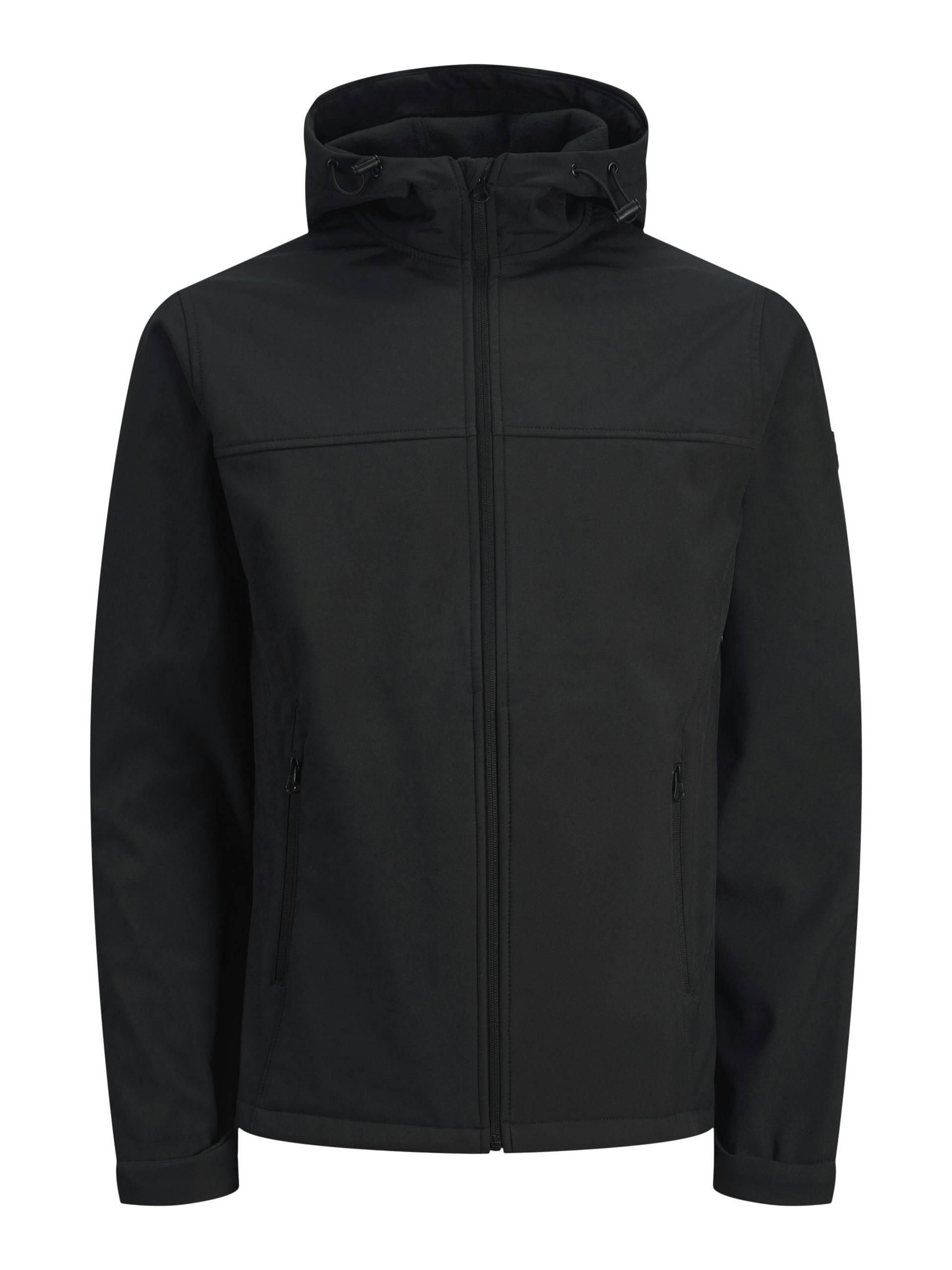 JACK&JONES - JJEMARVIN HOOD SOFTSHELL NOOS black - Gr. - L von JACK&JONES