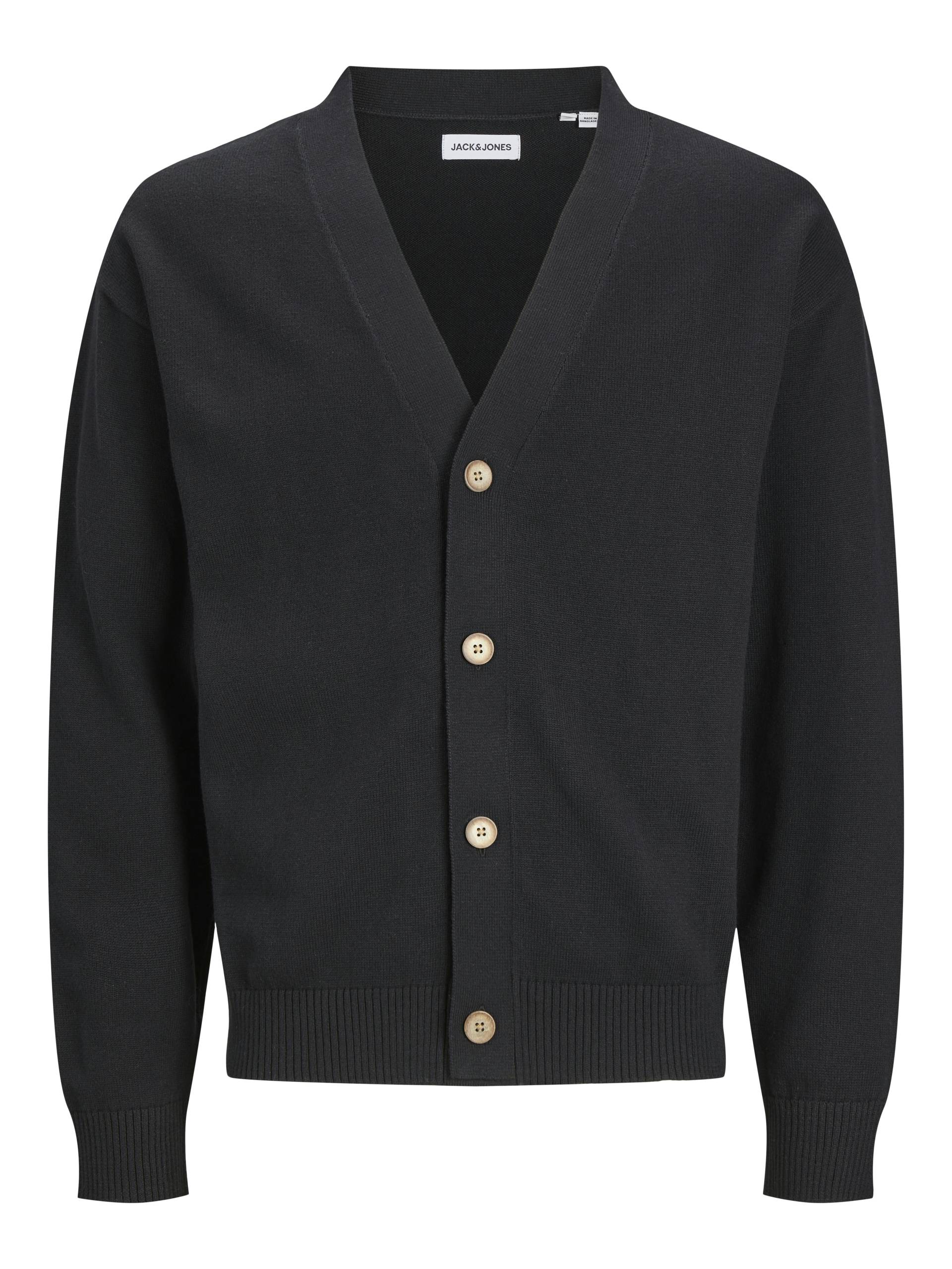 JACK&JONES - JJEMILES KNIT CARDIGAN black - Gr. - L von JACK&JONES