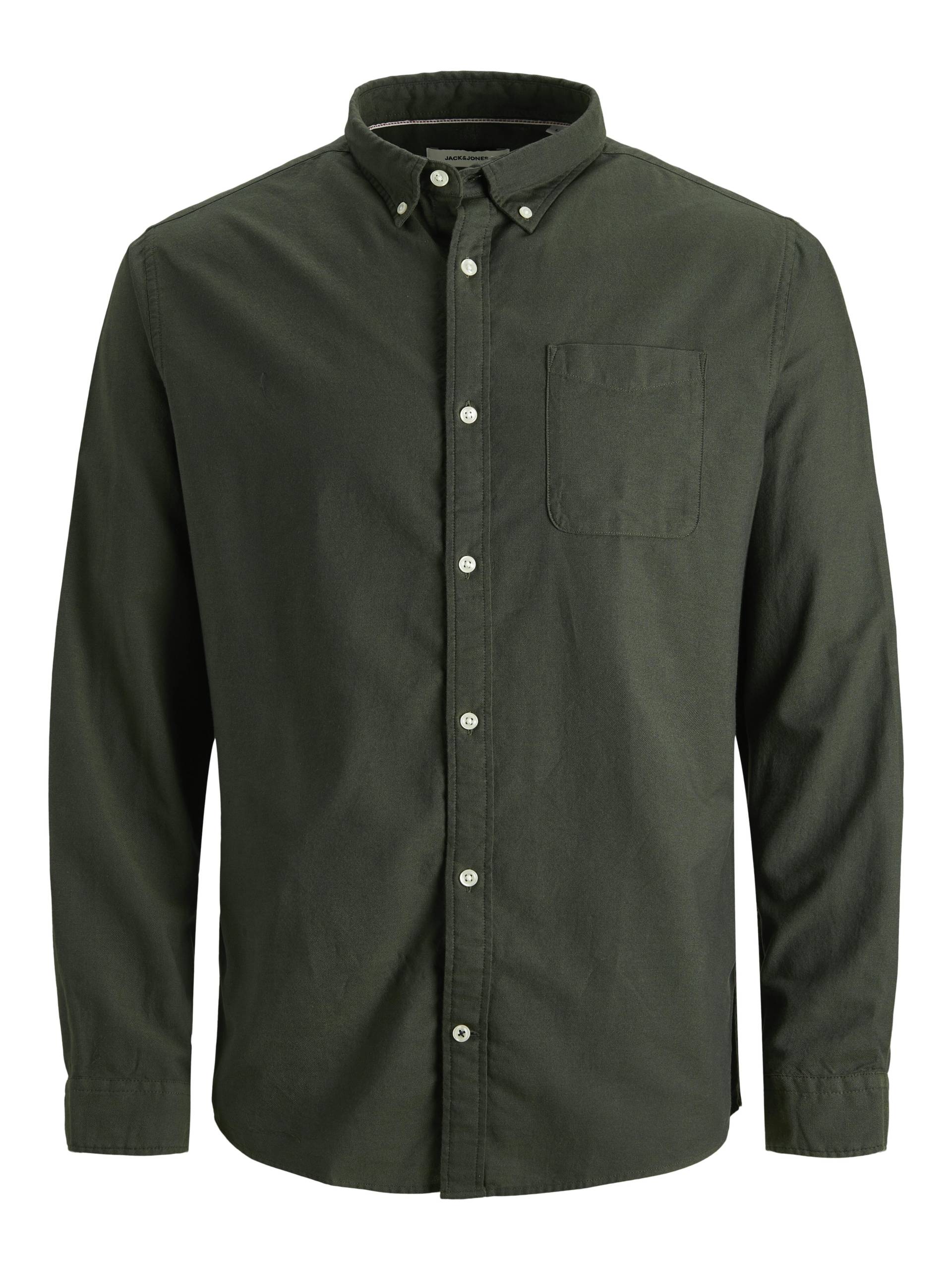 JACK&JONES - JJEOXFORD SHIRT L/S S21 NOOS PLS forest night von JACK&JONES