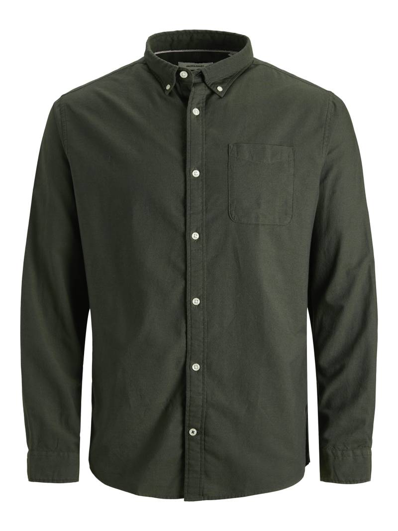 JACK&JONES - JJEOXFORD SHIRT L/S S21 NOOS PLS forest night von JACK&JONES