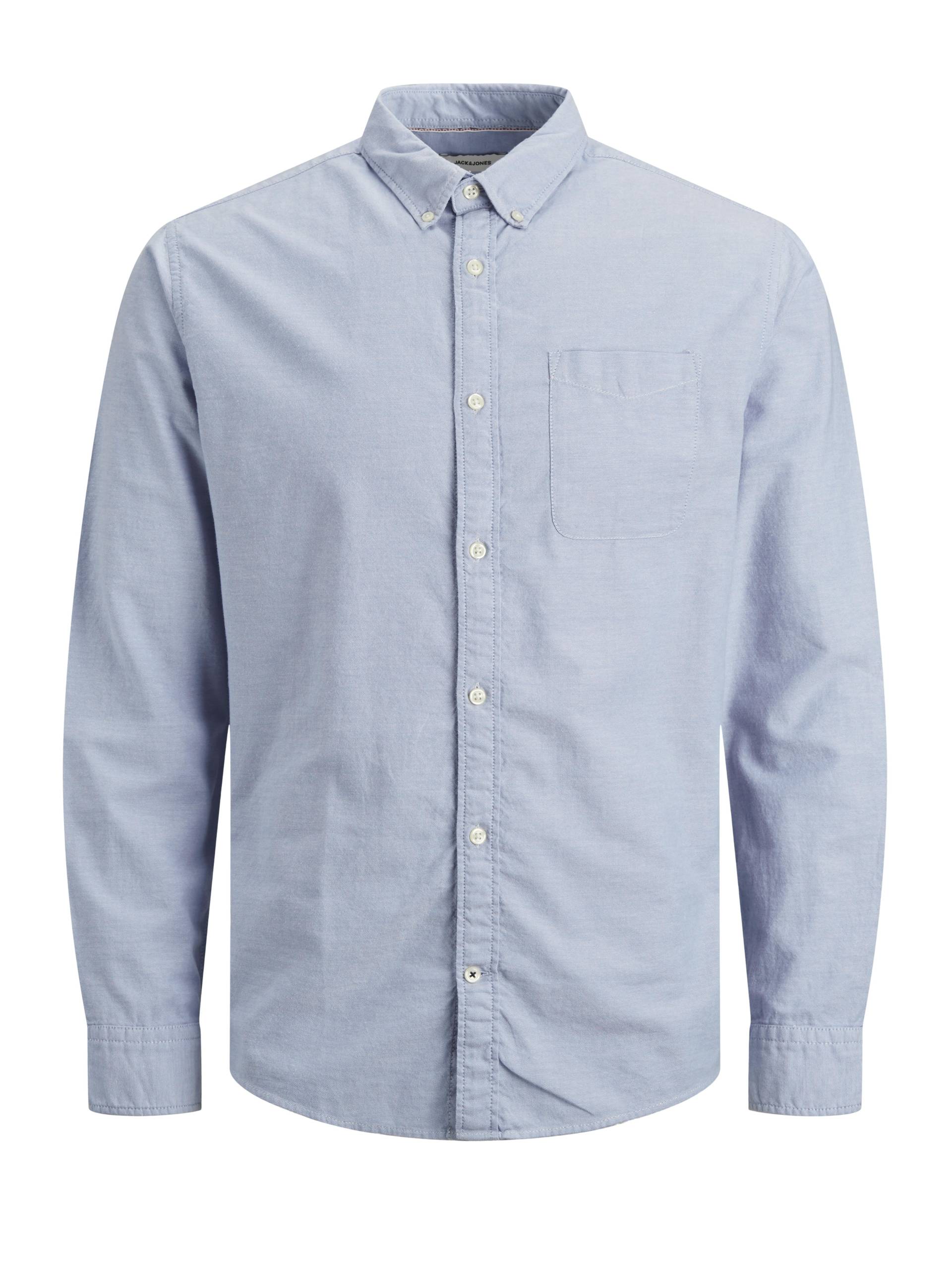 JACK&JONES - JJEOXFORD SHIRT LS NOOS cashmere blue - Gr. - L von JACK&JONES