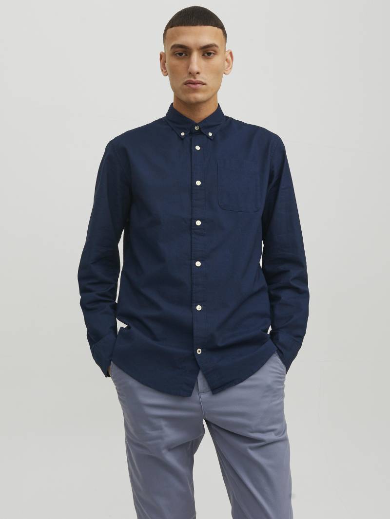 JACK&JONES - JJEOXFORD SHIRT LS NOOS navy blazer - Gr. - XXL von JACK&JONES