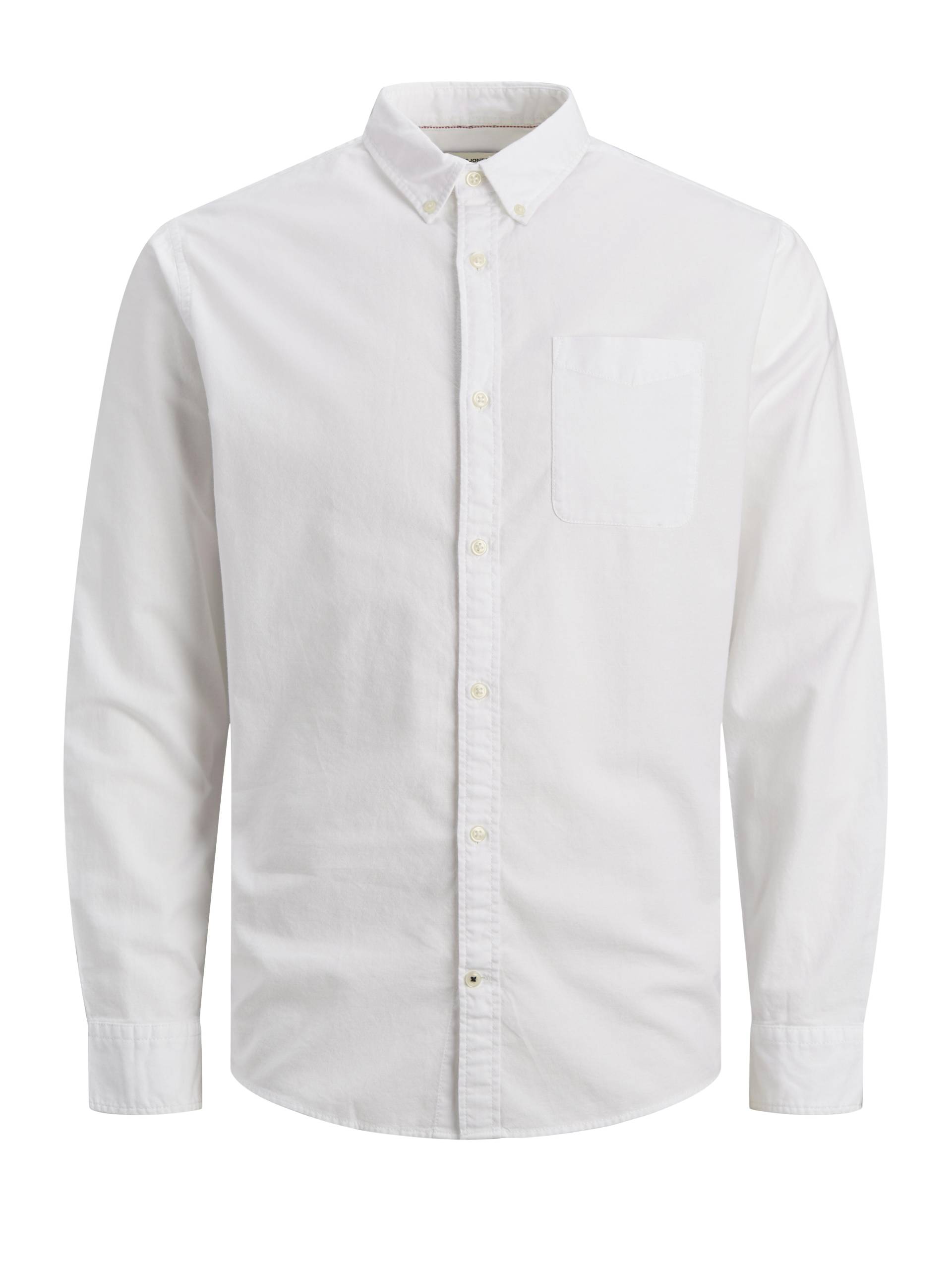 JACK&JONES - JJEOXFORD SHIRT LS NOOS white - Gr. - S von JACK&JONES