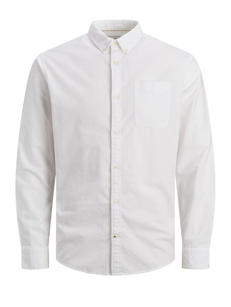 JACK&JONES - JJEOXFORD SHIRT LS NOOS white - Gr. - S von JACK&JONES