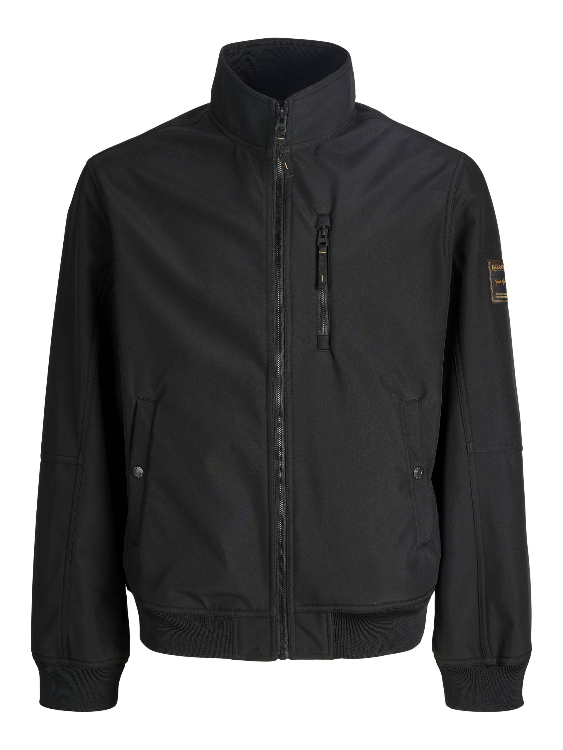 JACK&JONES - JJEPARKER SOFTSHELL BOMBER SN black - Gr. - M von JACK&JONES